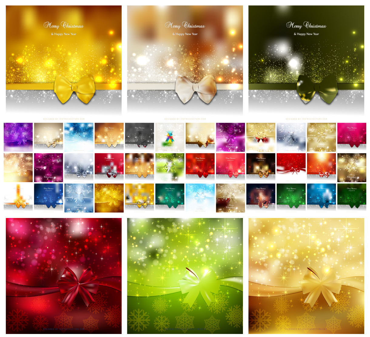 Deck the Screens with 42 Vibrant Christmas Bow Backgrounds: Free Design Resources for the Holidays