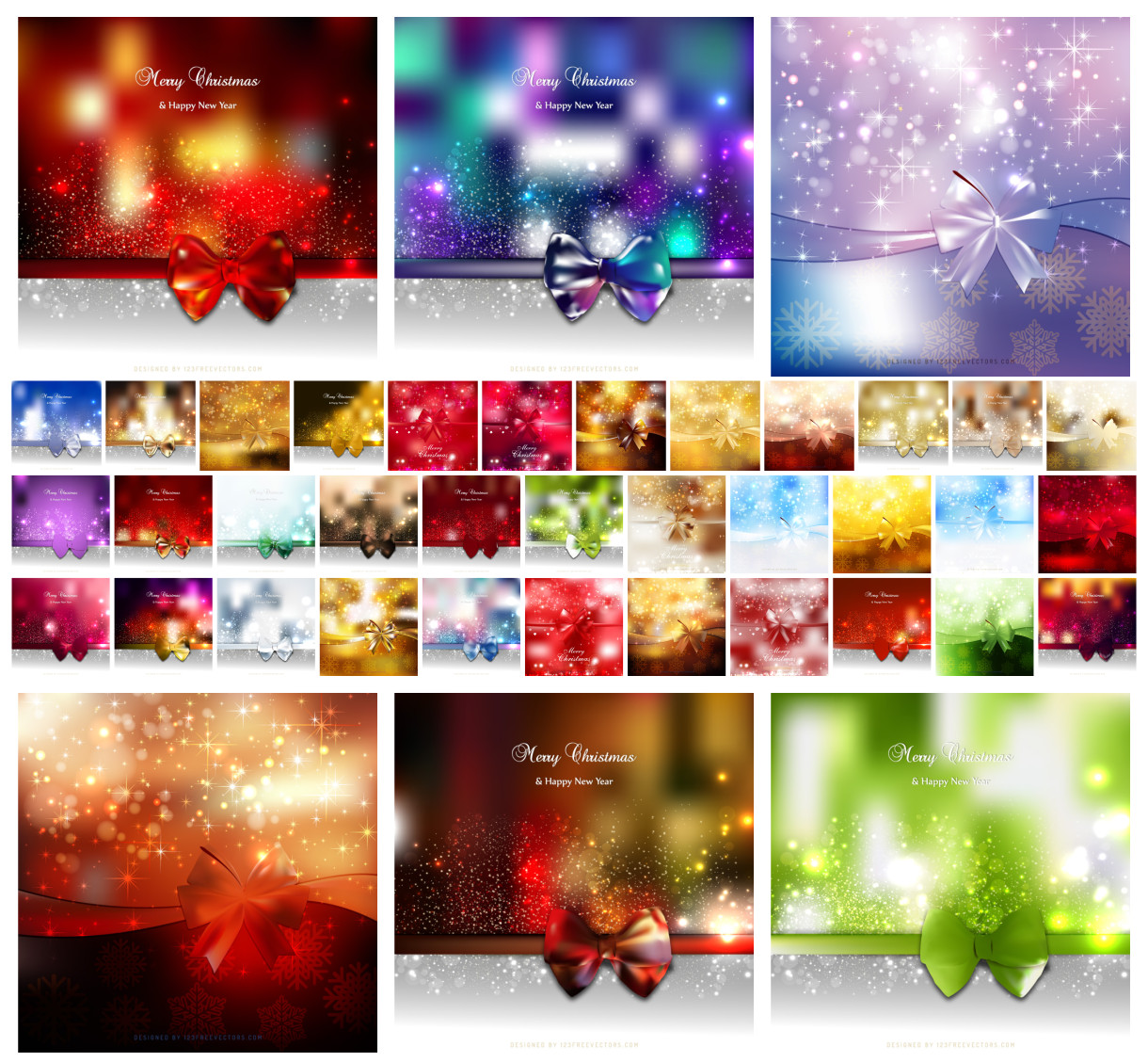 Elevate Your Designs with 40 Captivating Christmas Bow Backgrounds: Free Vector Resources for a Festive Touch