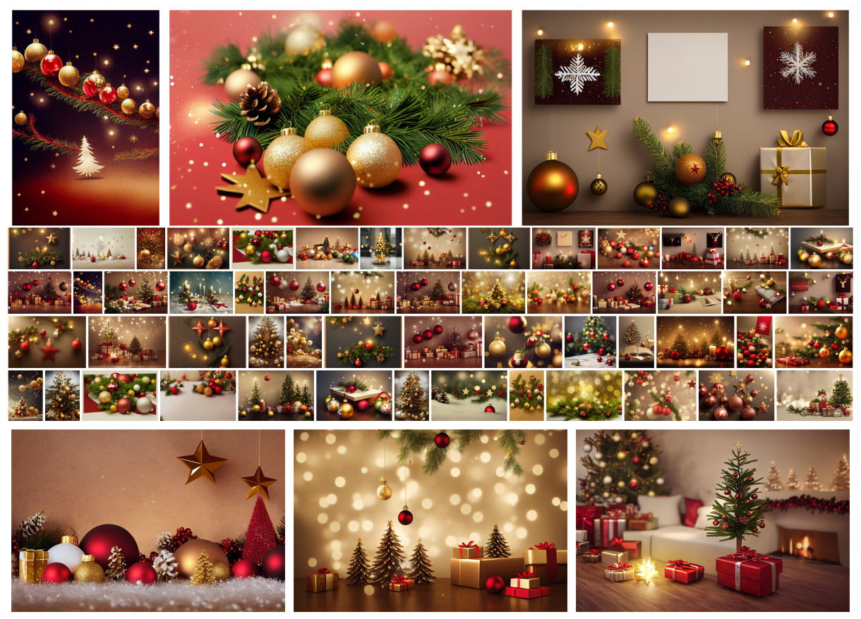 Gilded Festivity: 60 Free Christmas Decoration Backgrounds to Illuminate Your Holidays
