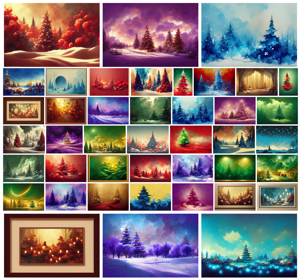 Brushstrokes of Yuletide Beauty: 42 Free Christmas Backgrounds Inspired by Renowned Artists