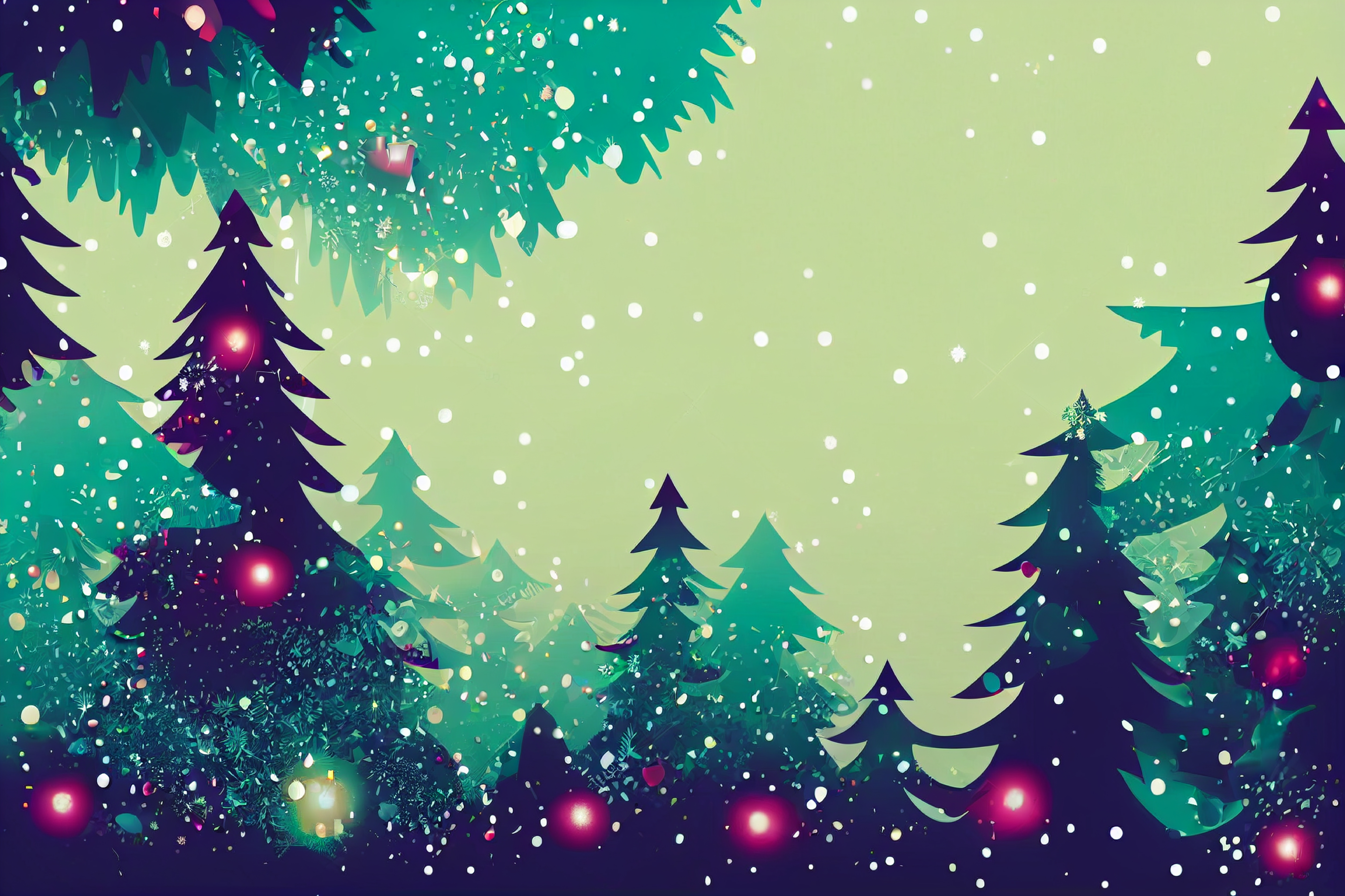 HD wallpaper: Christmas Fun, christmas tree and santa claus clip art, new  year | Wallpaper Flare