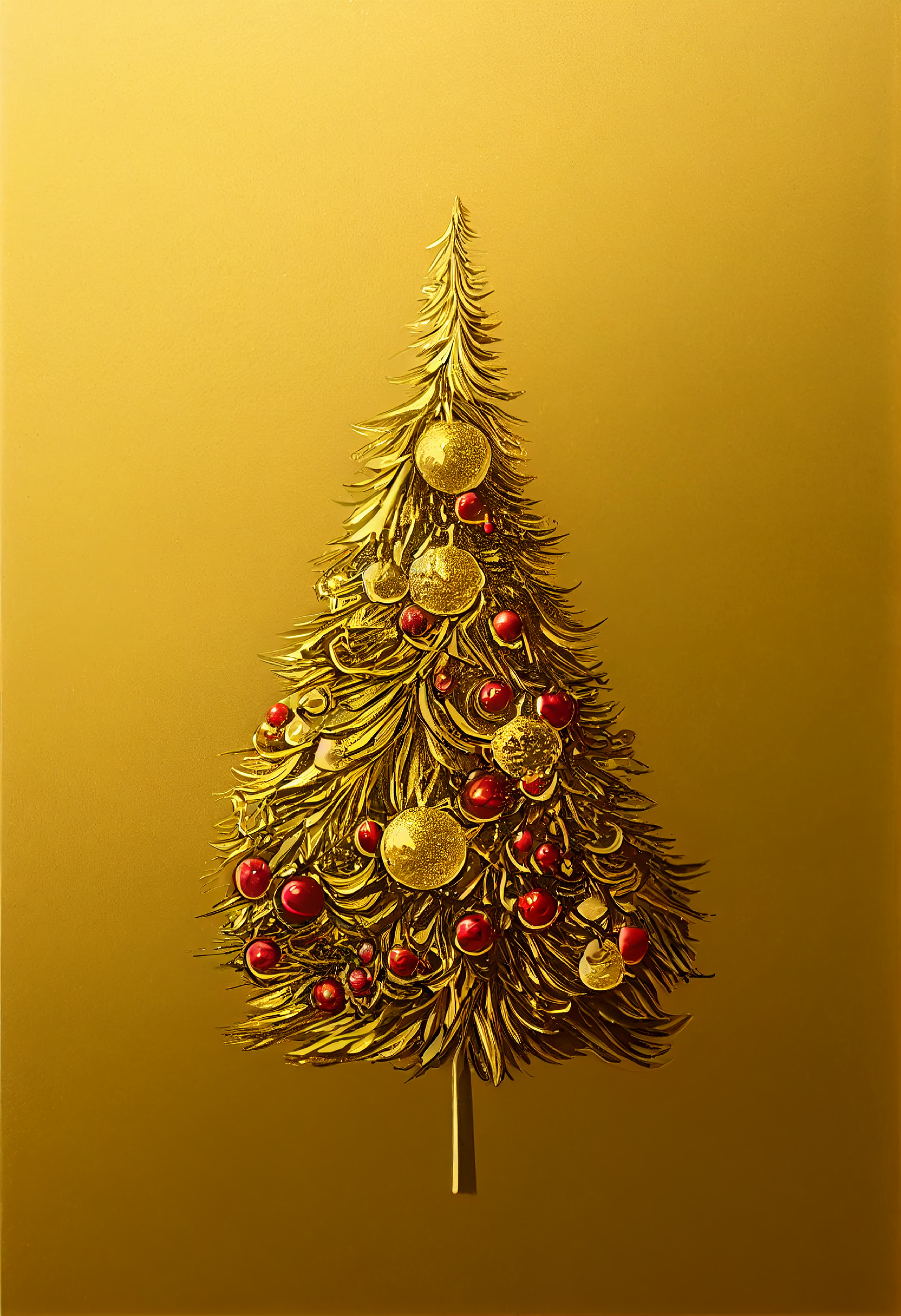 Gold Christmas Tree Background Image