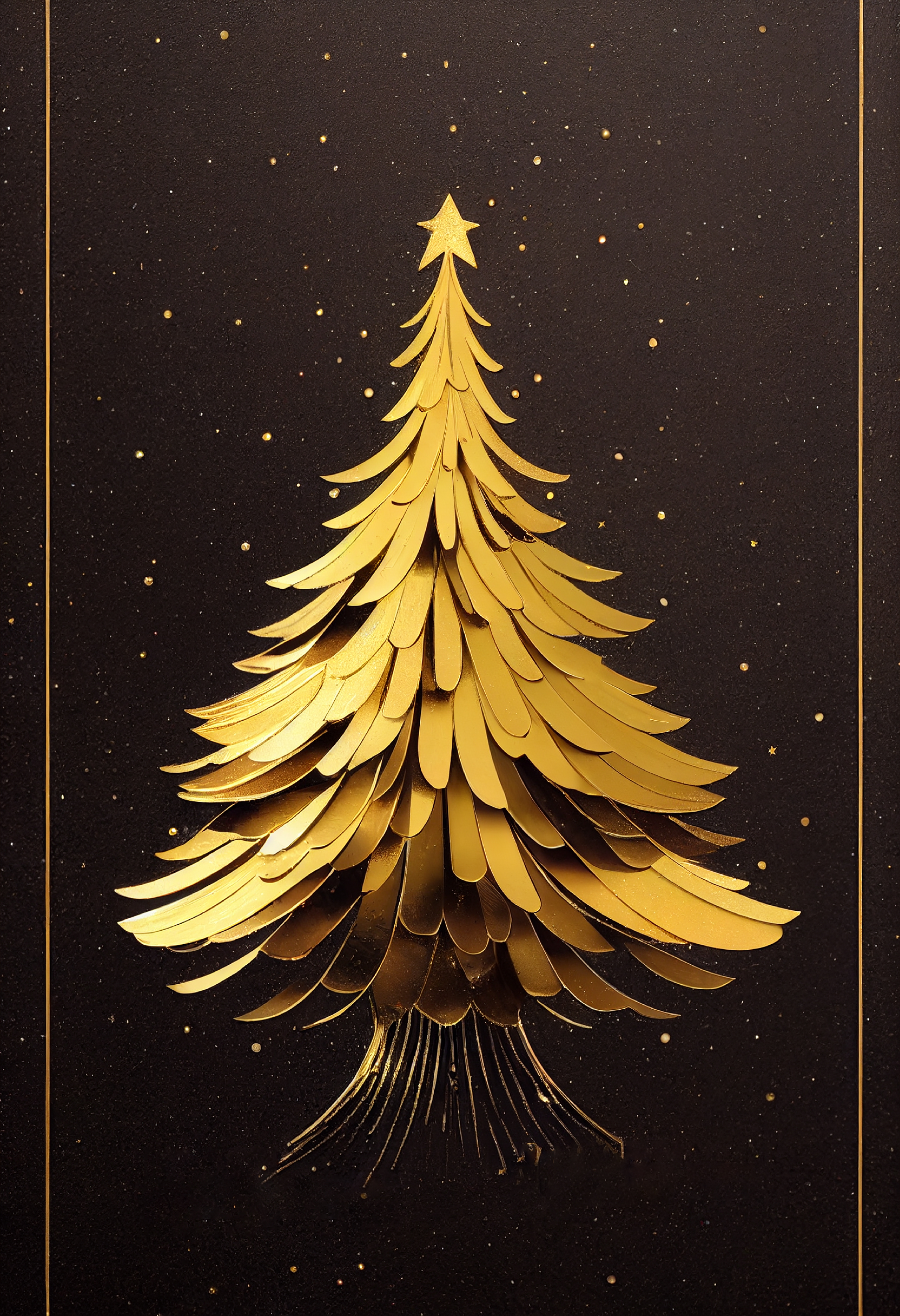 Gold Christmas Tree Background