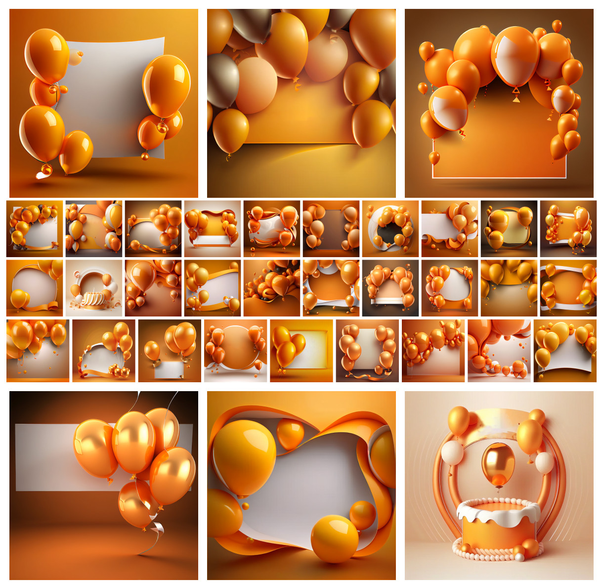 Celebrate in Style with our Vibrant 35 Orange Happy Birthday Card Background