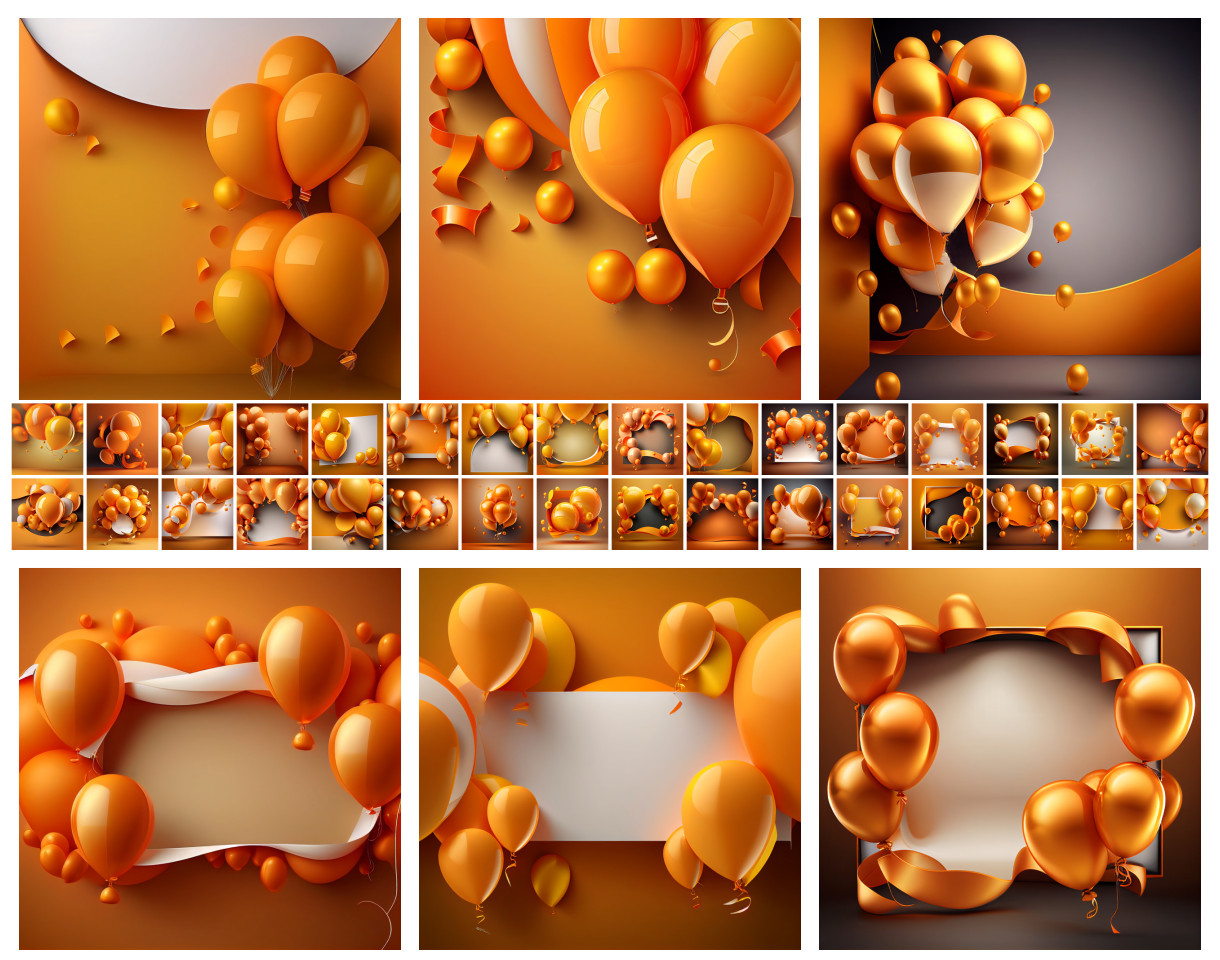 Captivating Celebrations: 38 Free Orange Happy Birthday Card Backgrounds