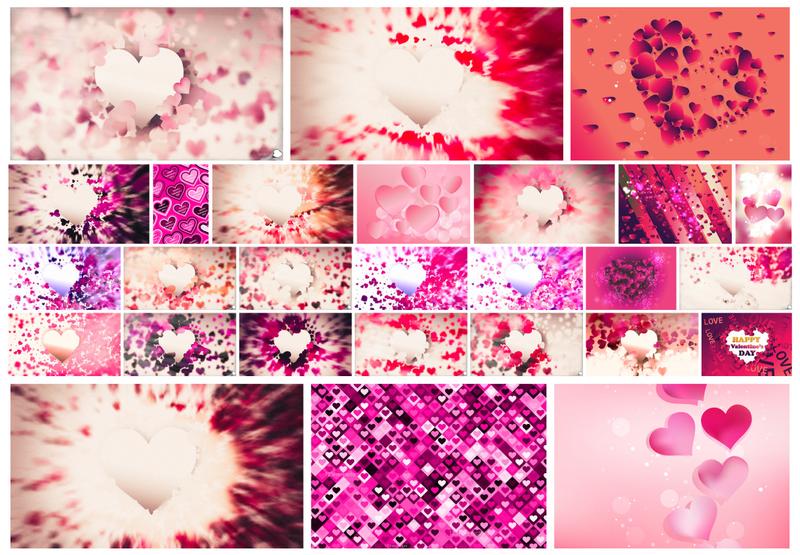Blurred Elegance Pink Heart Textures in Focus