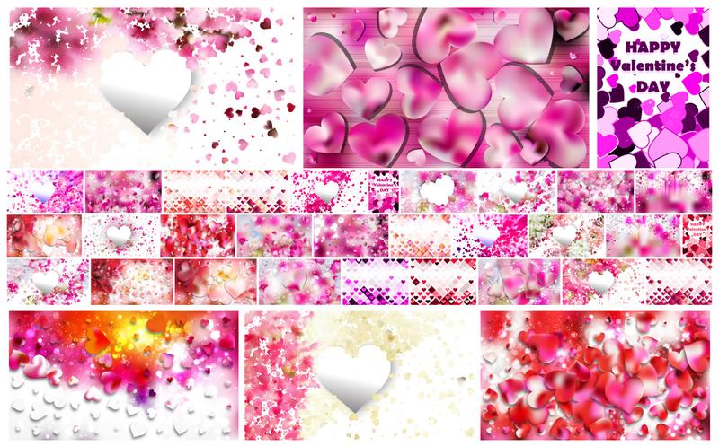 Delicate Tints Pink and White Heart Designs