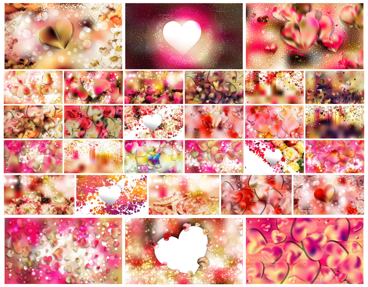 Elevate Your Designs with Pink and Yellow Heart Themes