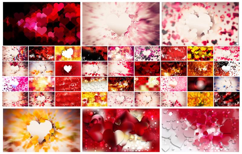 Vibrant Heart Backgrounds Expressions of Love