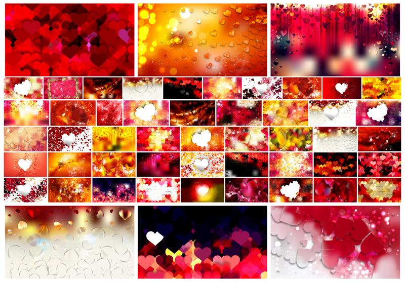 Eternal Love Red Yellow and Black Heart Background Extravaganza