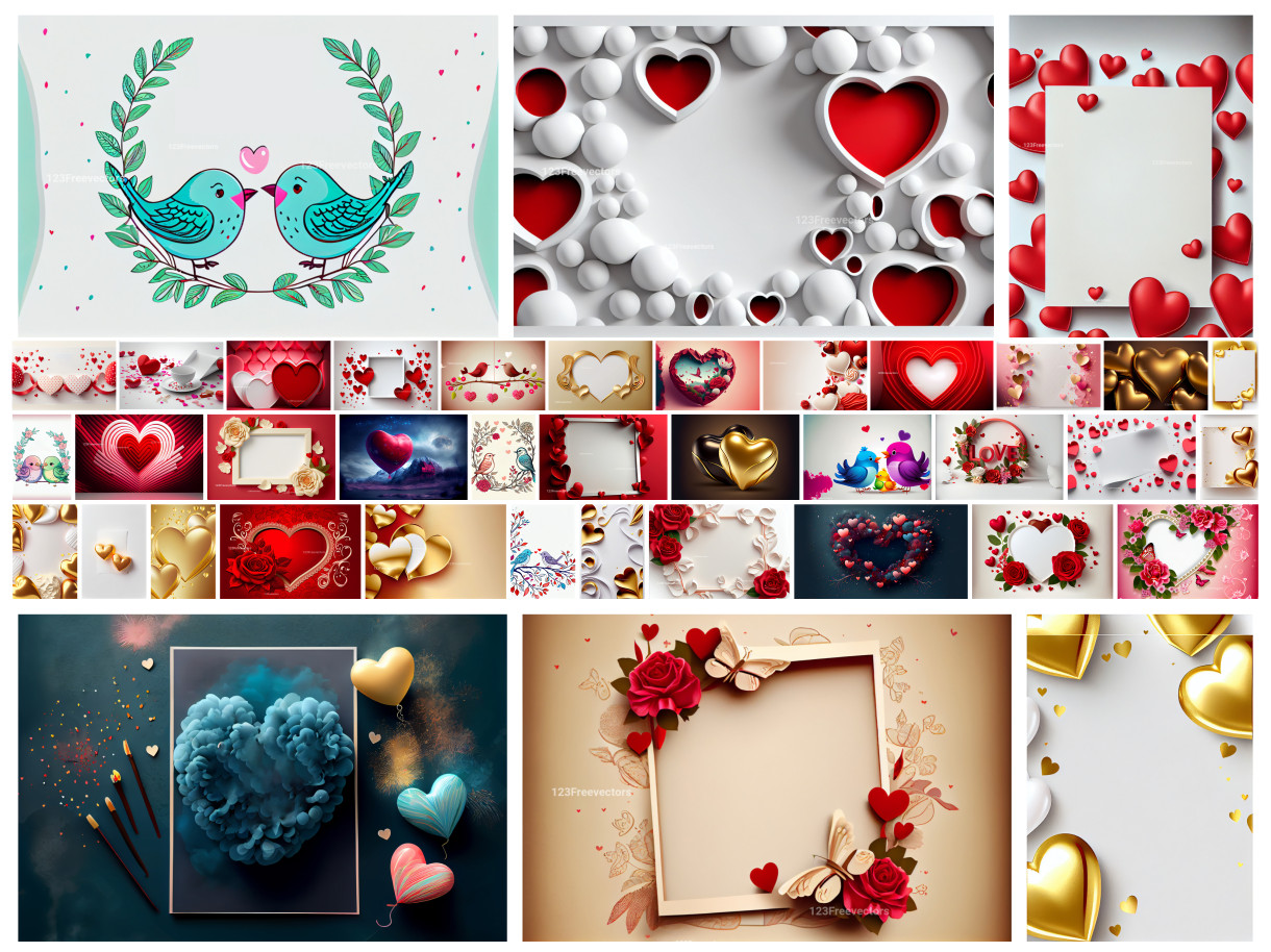 Captivating Valentines: 40 Heartfelt Greeting Cards Infused with Gold, 3D, and Adorable Bird Designs