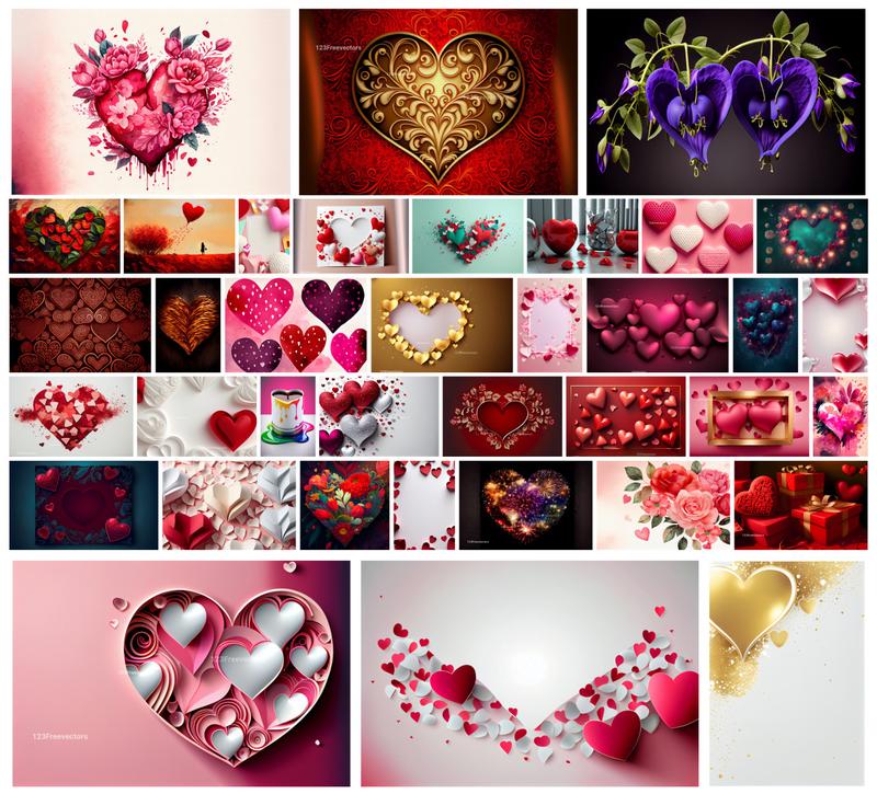 Vibrant Valentines Day Creations Colorful Love in Every Design