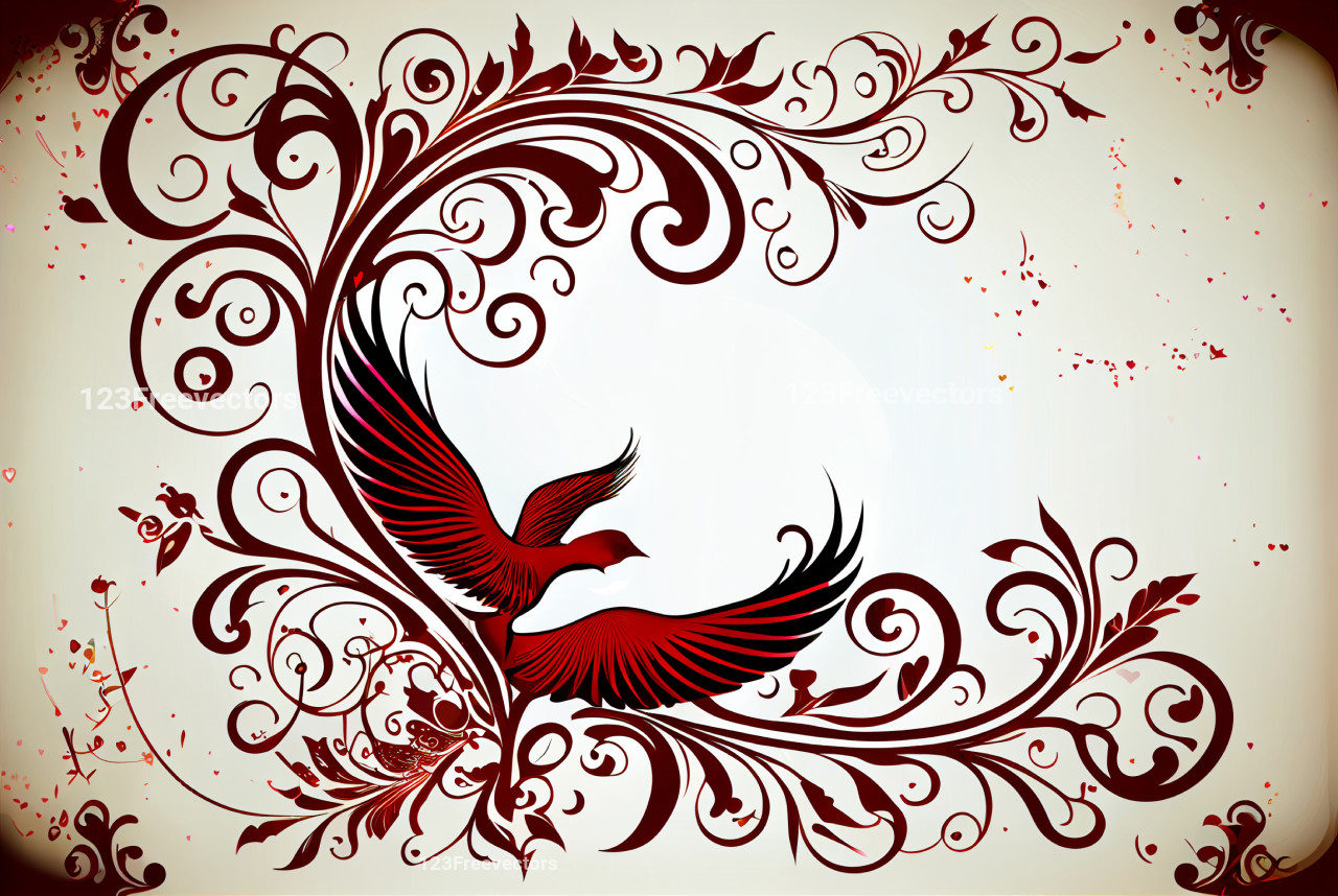 Valentine Floral Border