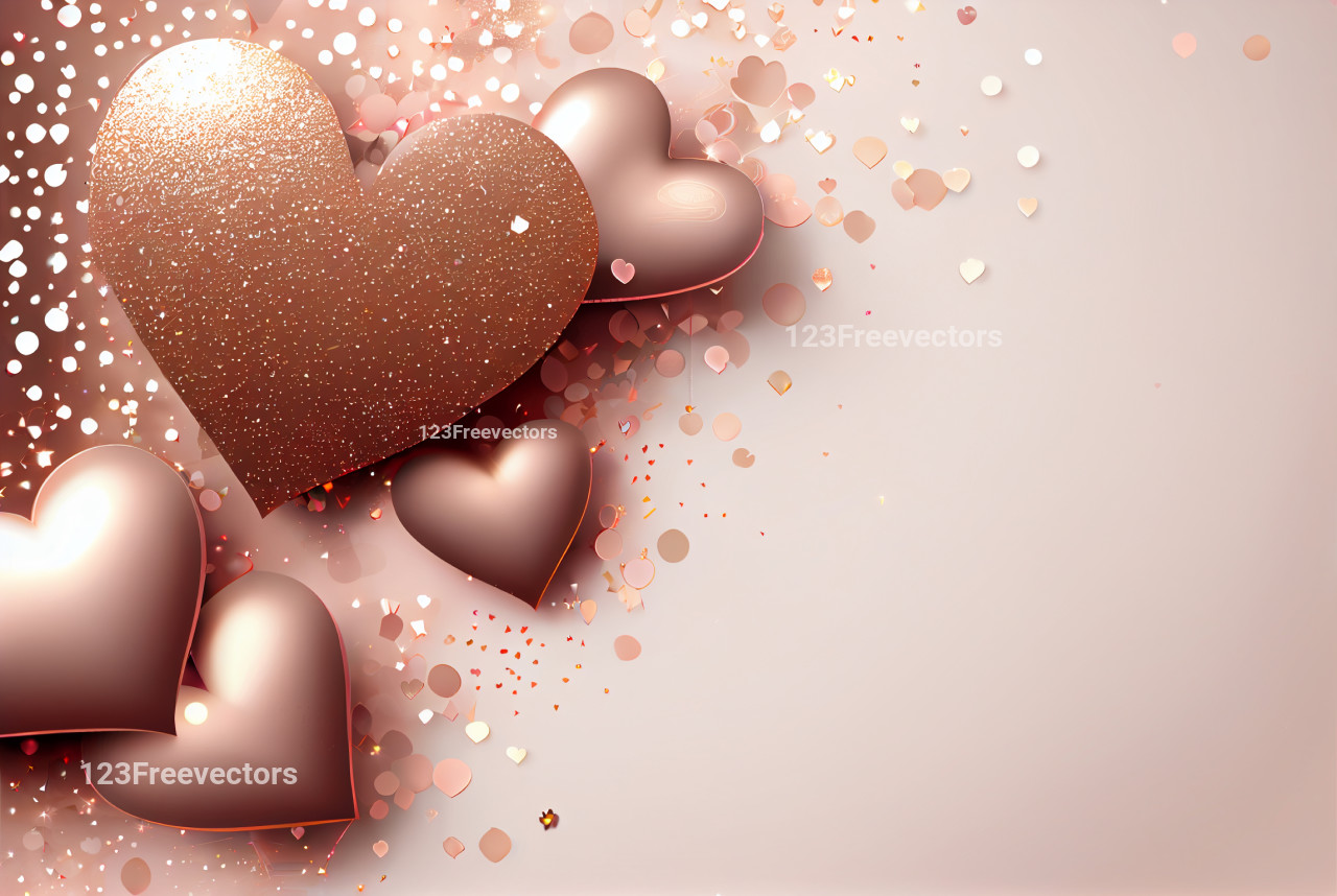 3D Love Illuminated: Heart Glitters & Shimmers