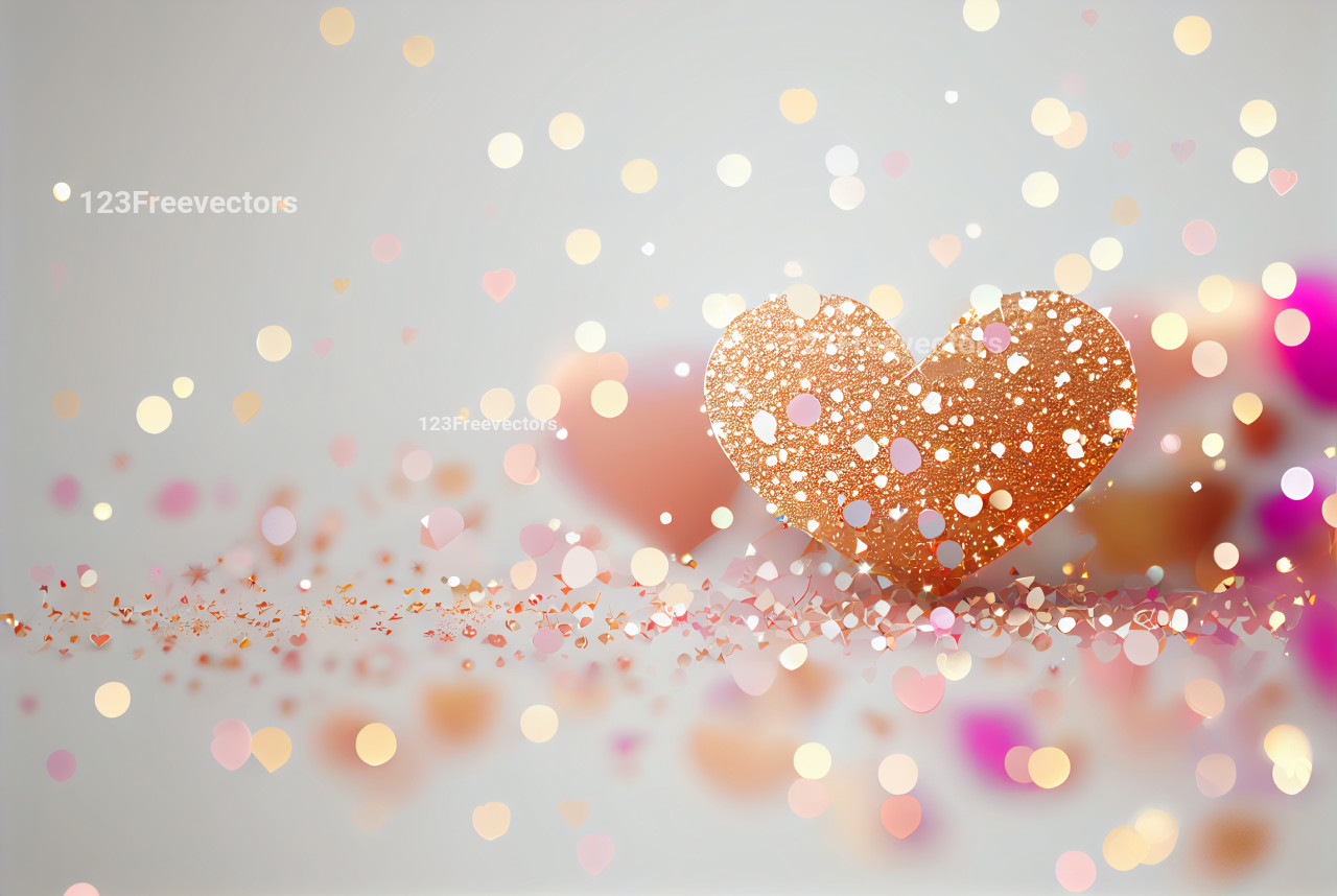 3D Love Illuminated: Heart Glitters & Shimmers