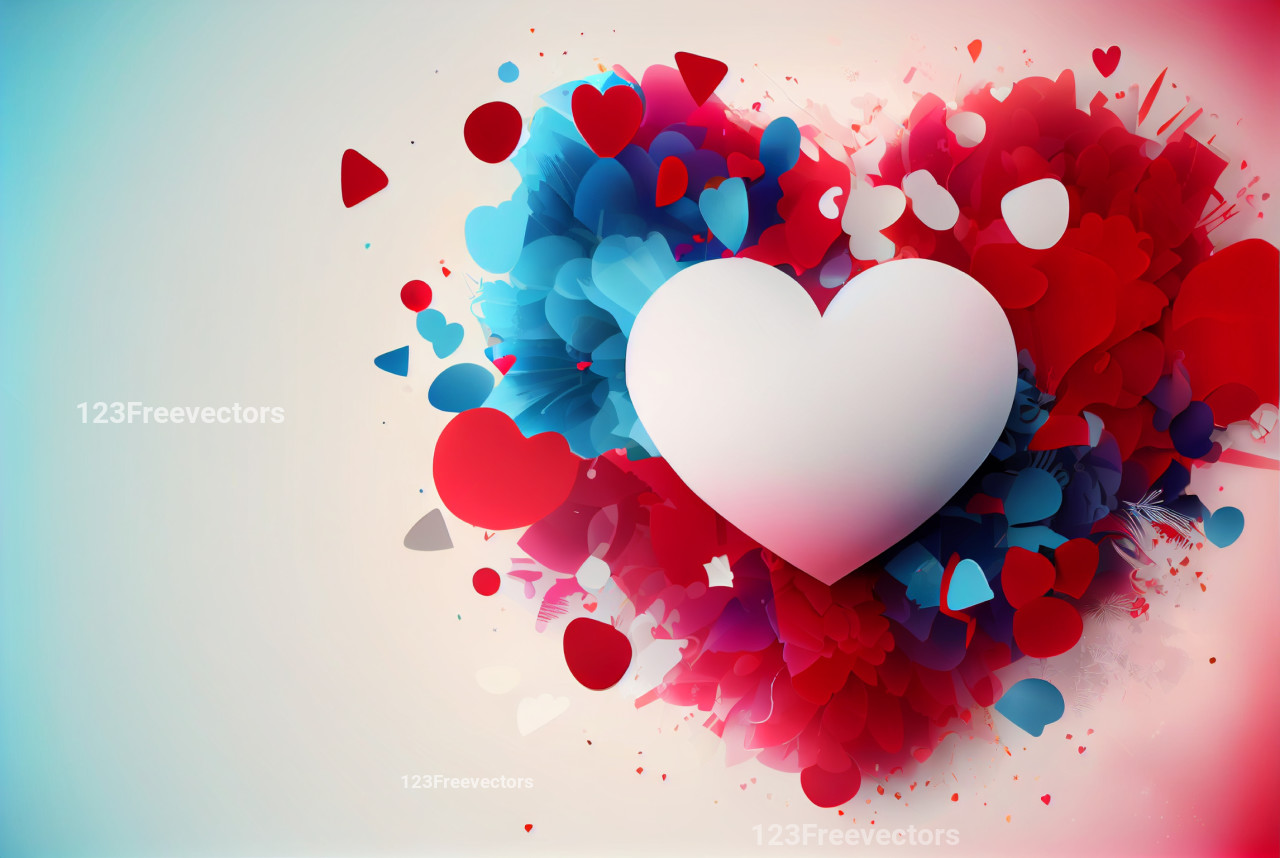 Valentines Day Holiday White Background