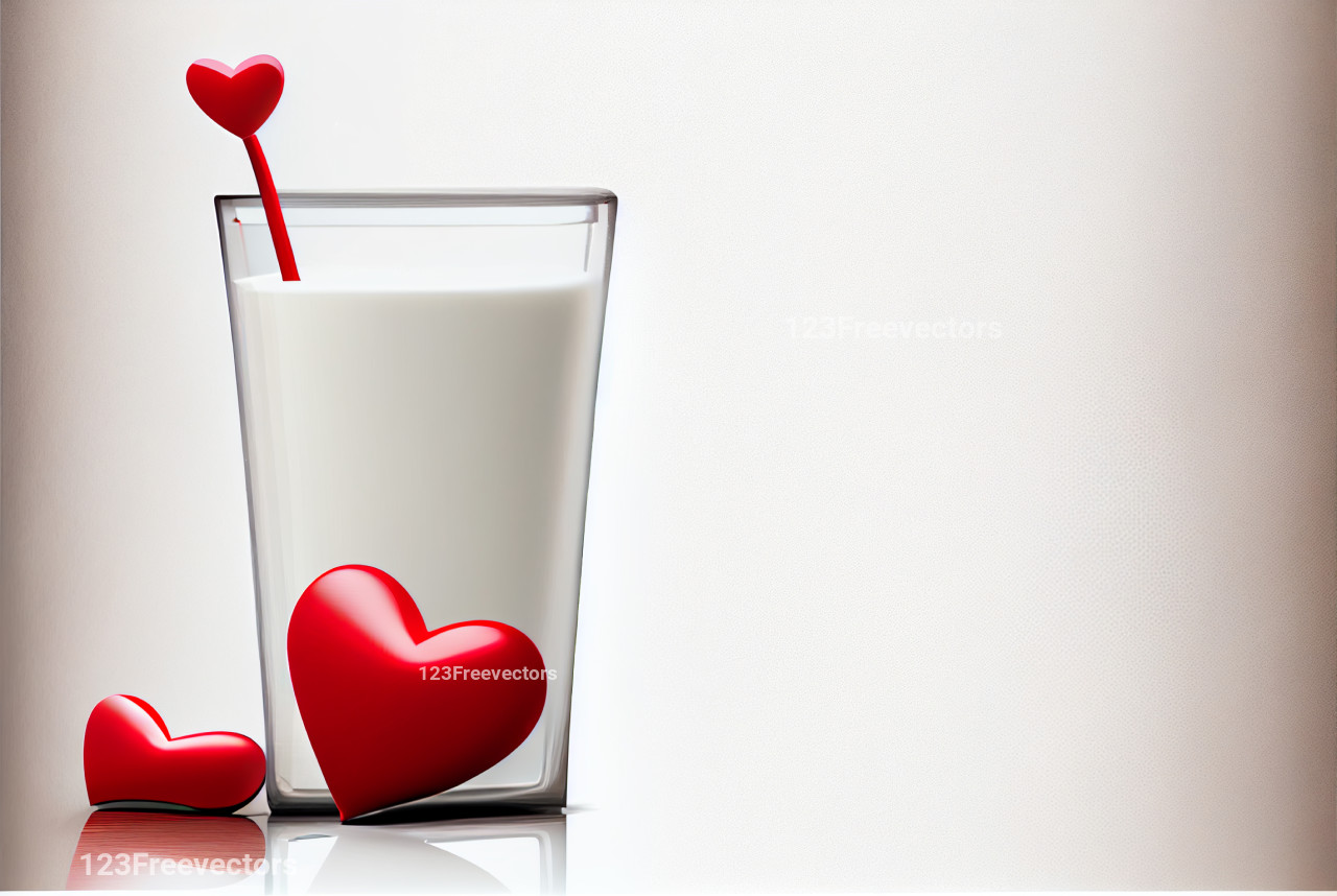 Milky Valentines Day Greetings White Background