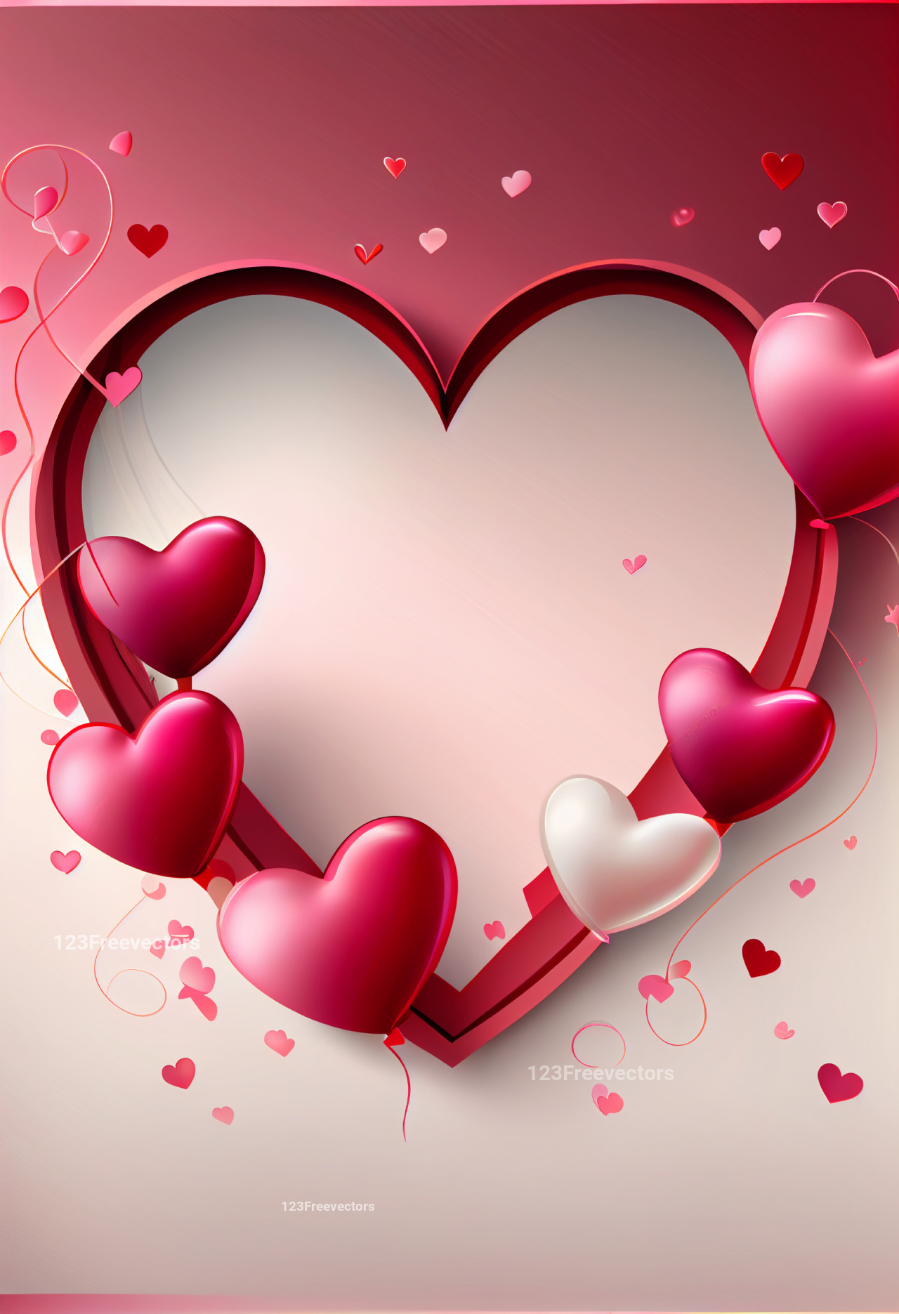 Valentines Day Background with Hearts