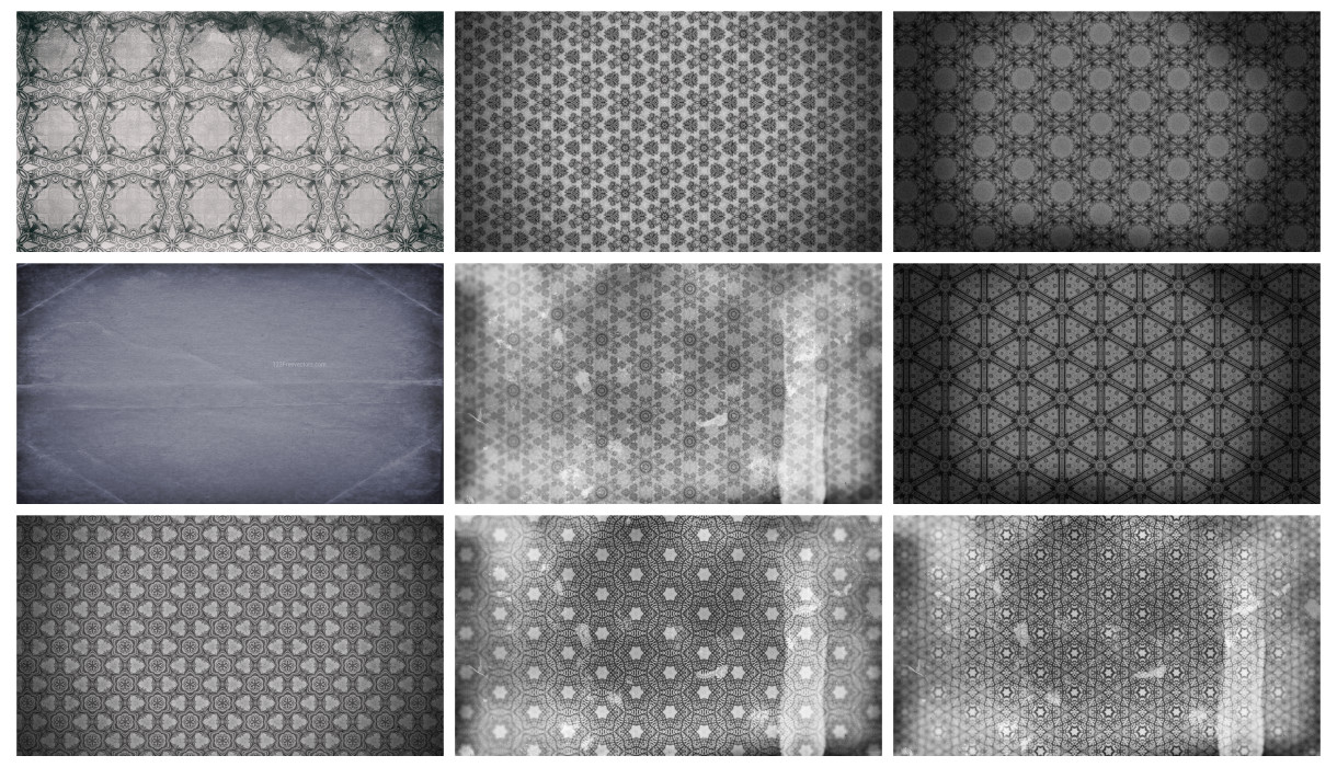 Timeless Elegance Dark Grey Vintage Patterns