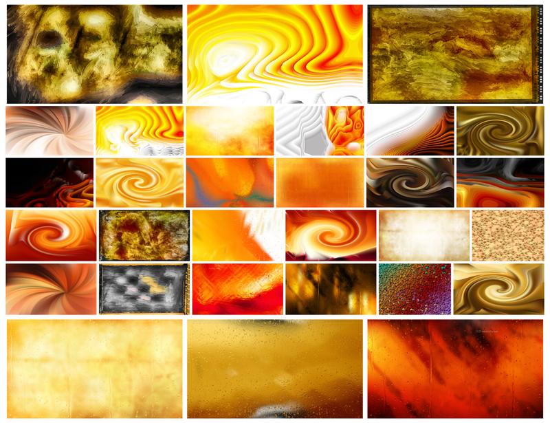 Vibrant Orange Visions: A Collection of 40+ Abstract Designs