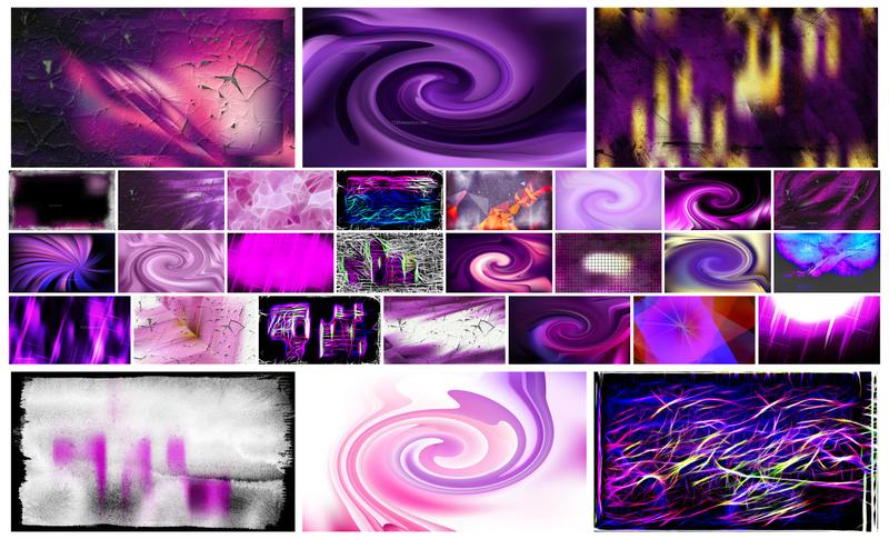 A Vibrant Array of Abstract Purple Designs
