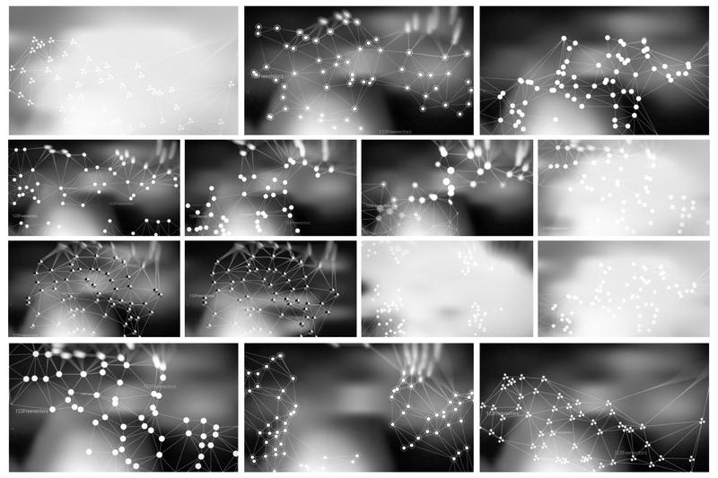 Connecting Dots and Lines: A Creative Collection of Cool Grey Blur Background Designs