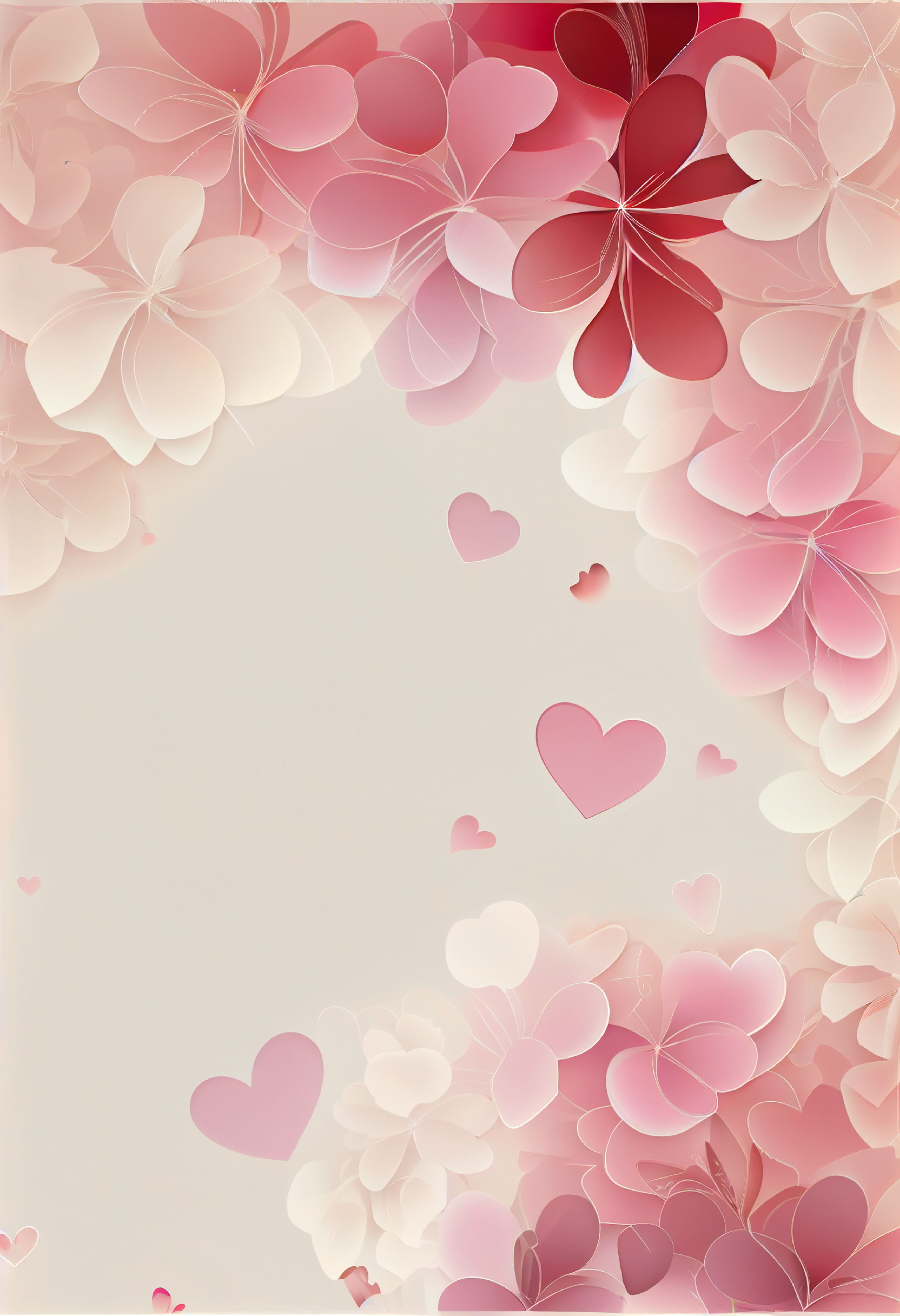Valentines Day Background with Flowers