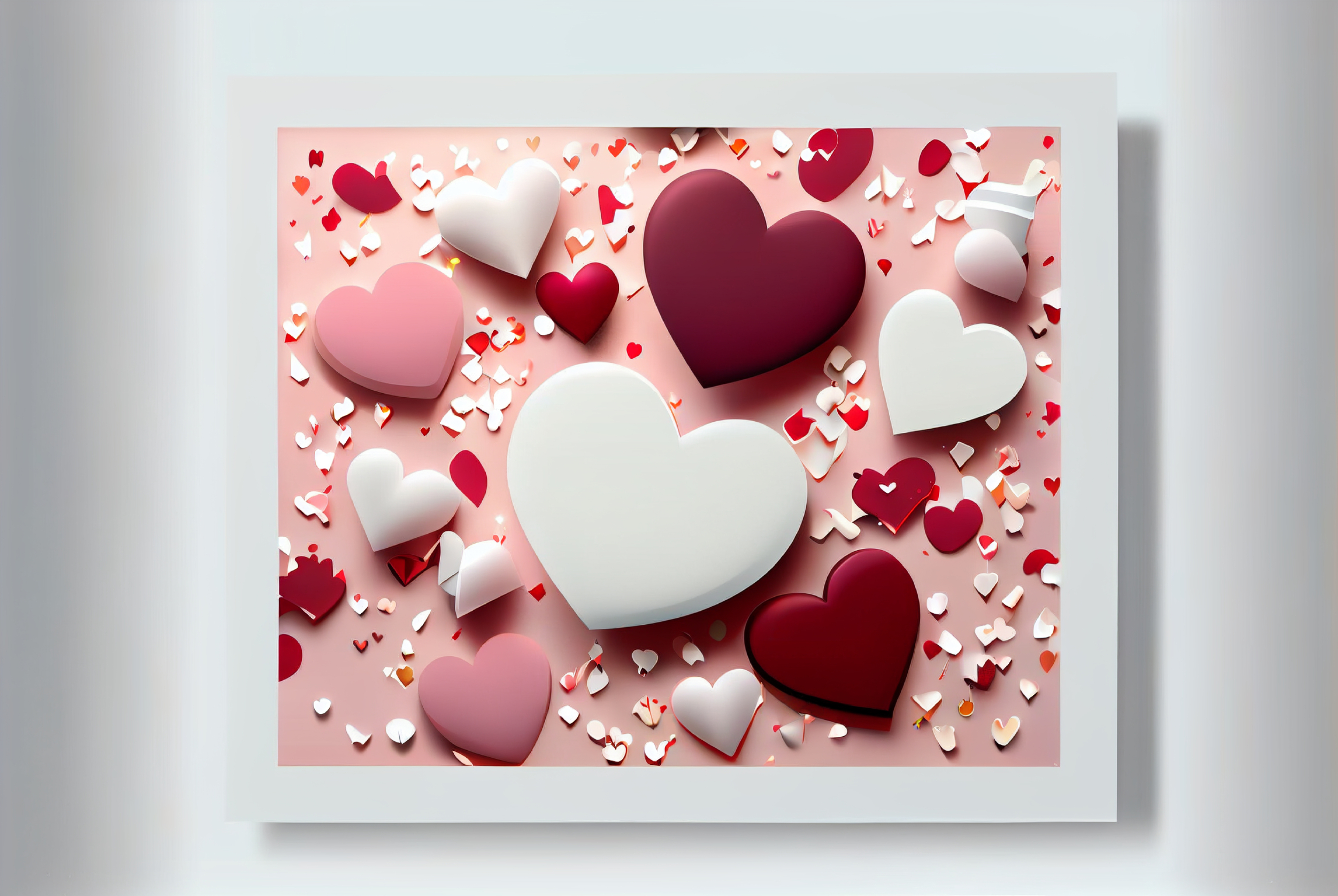 Valentines Day Holiday White Background