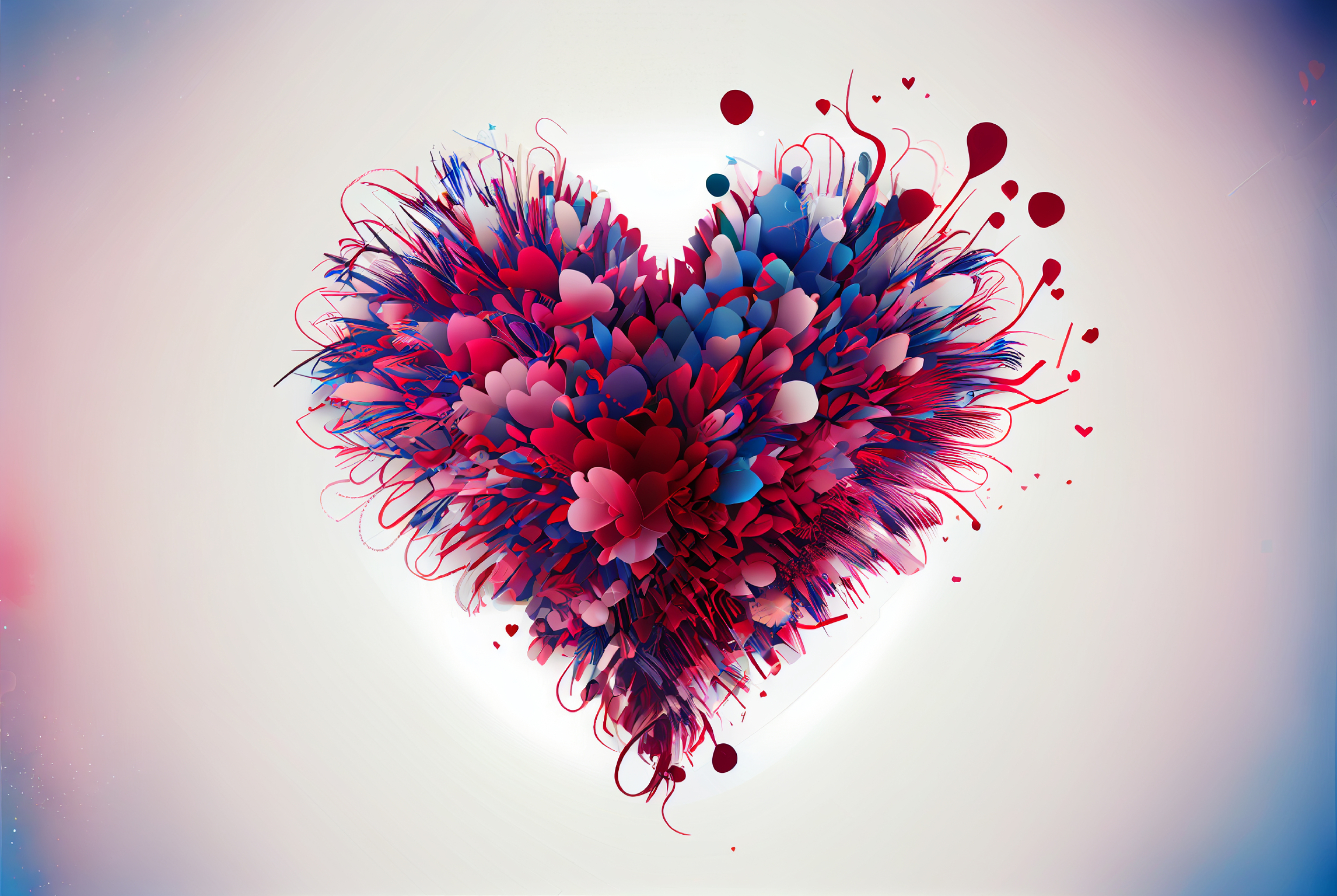 Valentines Day Holiday White Background