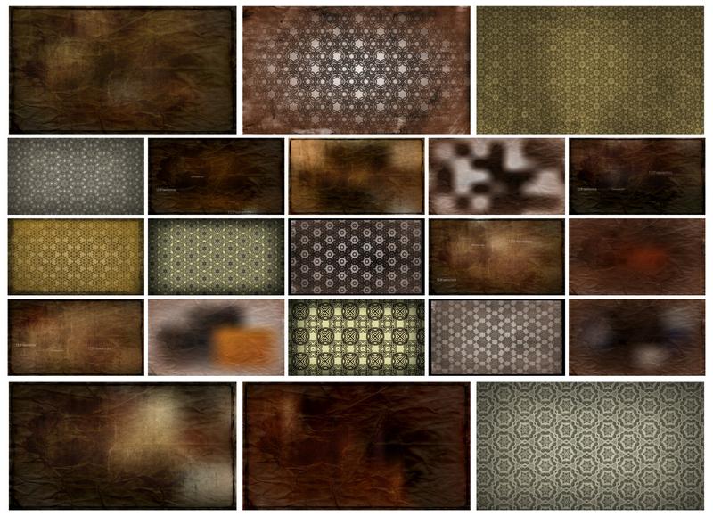A Creative Collection: Dark Brown Vintage Paper Backgrounds and Textures