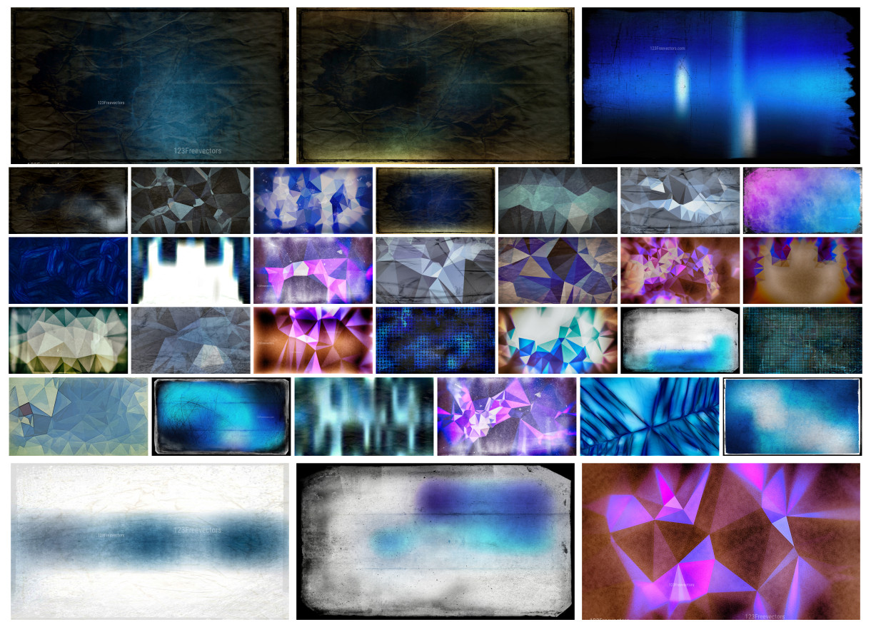 30+ Creative Black and Blue Grunge Polygon Backgrounds