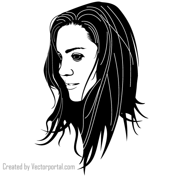 Beautiful Girls Face Vector Image
