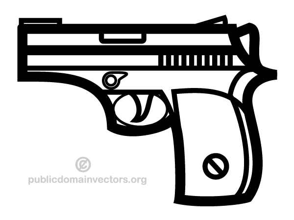 Handgun Vector Clip Art