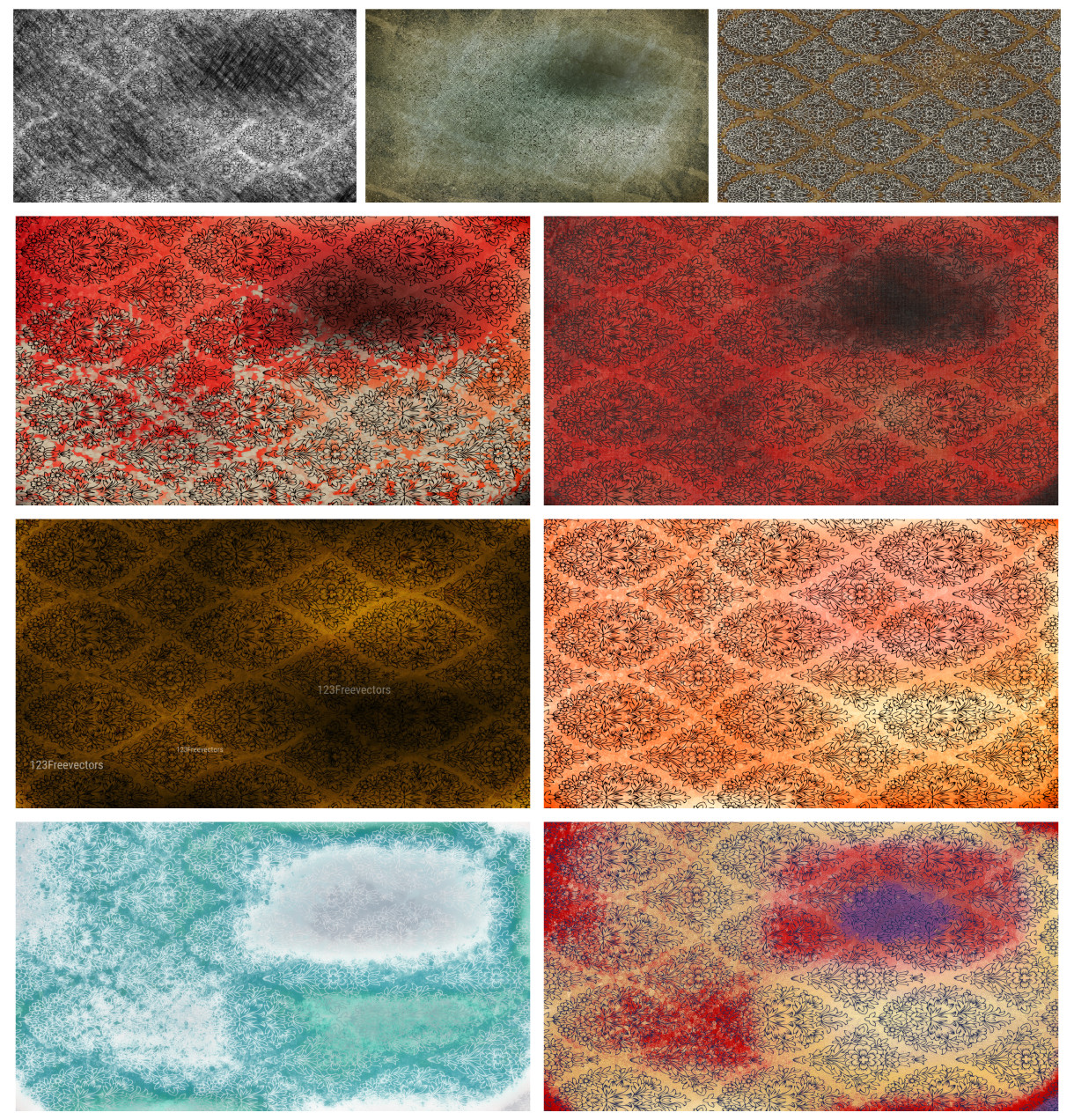 Beautiful Damask Patterns for Download