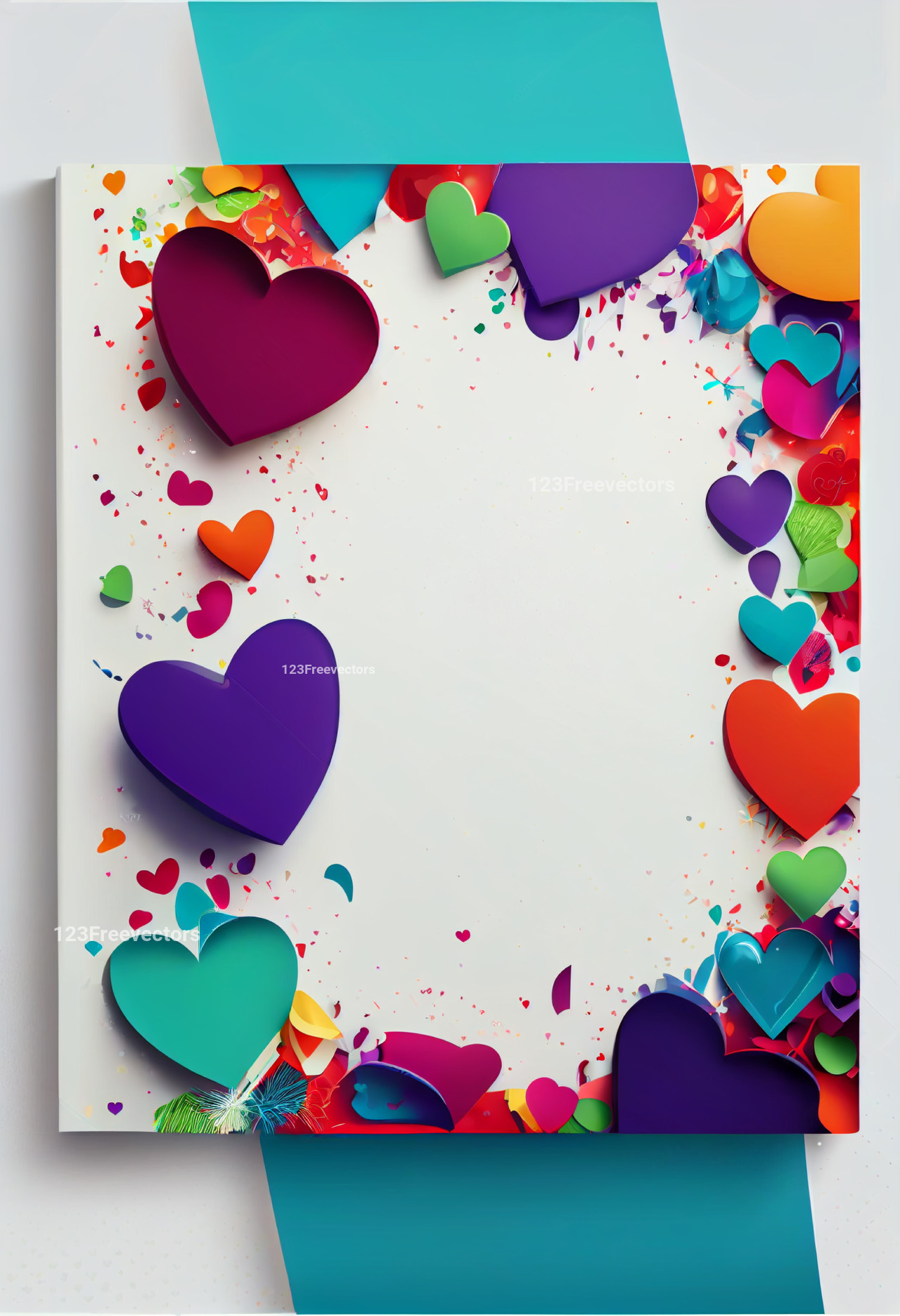 Valentines Day Holiday White Background