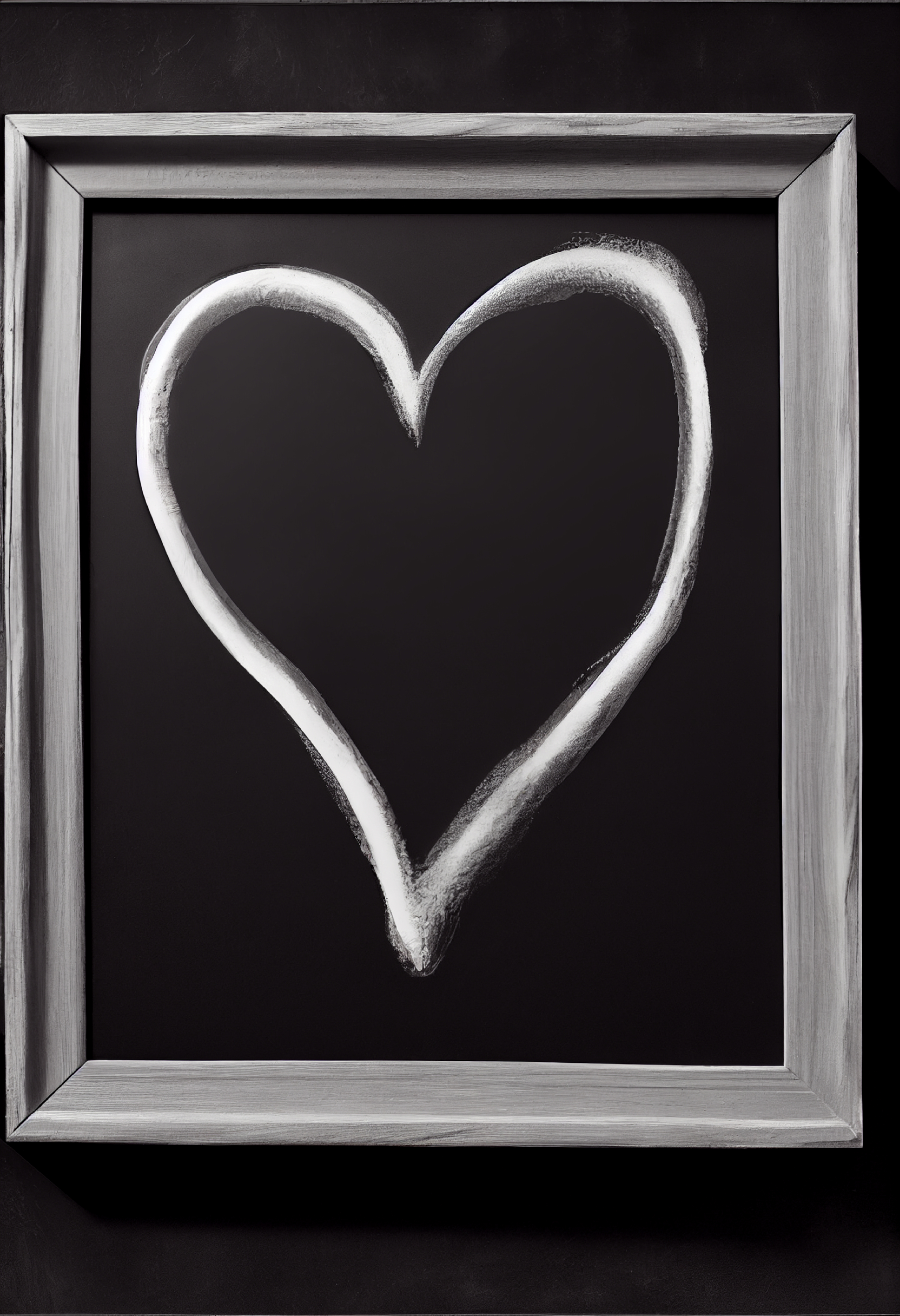 Heart Black Board