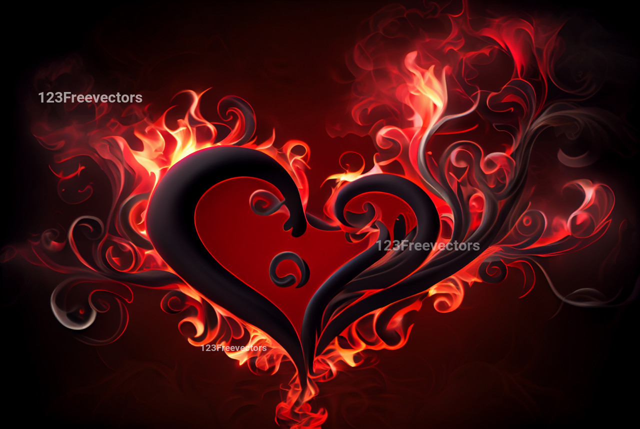 Valentines Day Fire Background