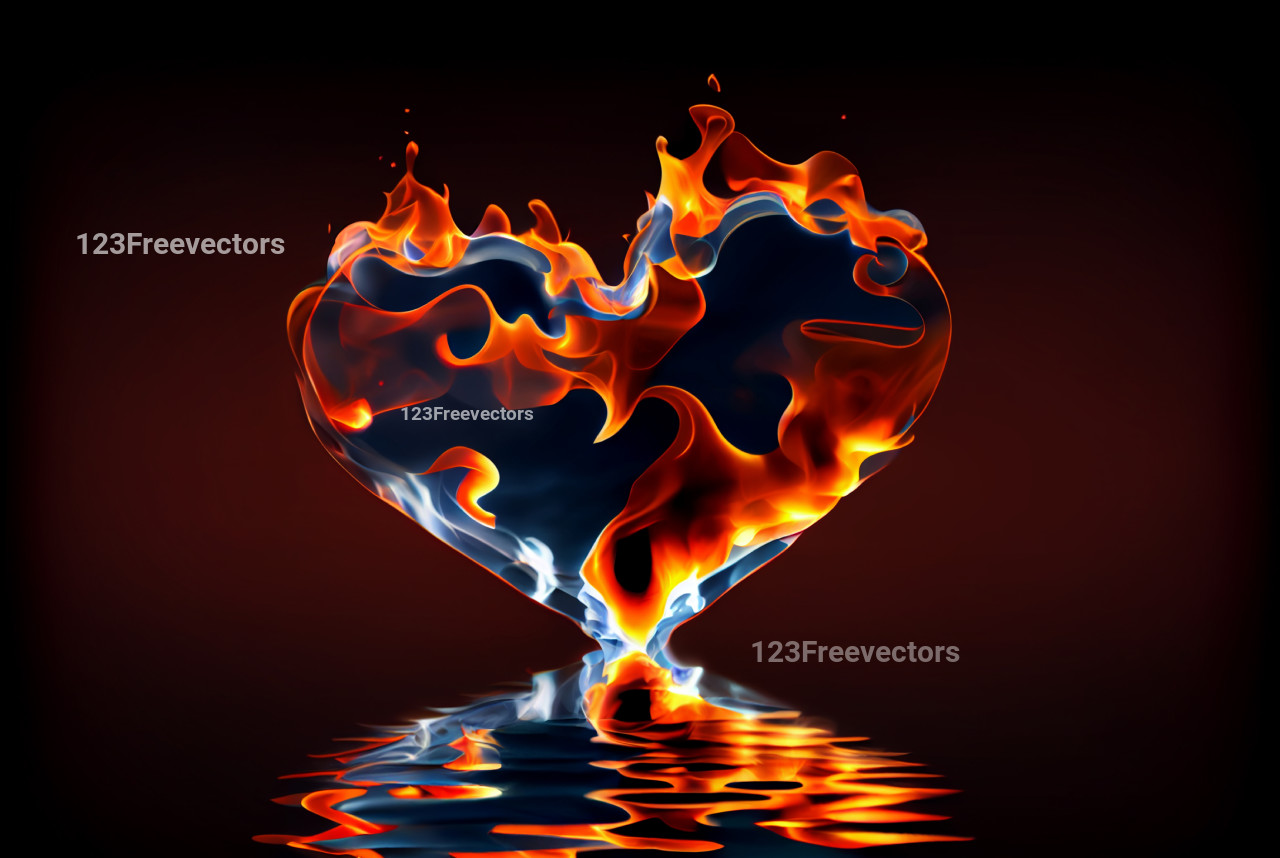 Flaming Heart Stock Photo - Download Image Now - Fire - Natural Phenomenon,  Heart Shape, Abstract - iStock