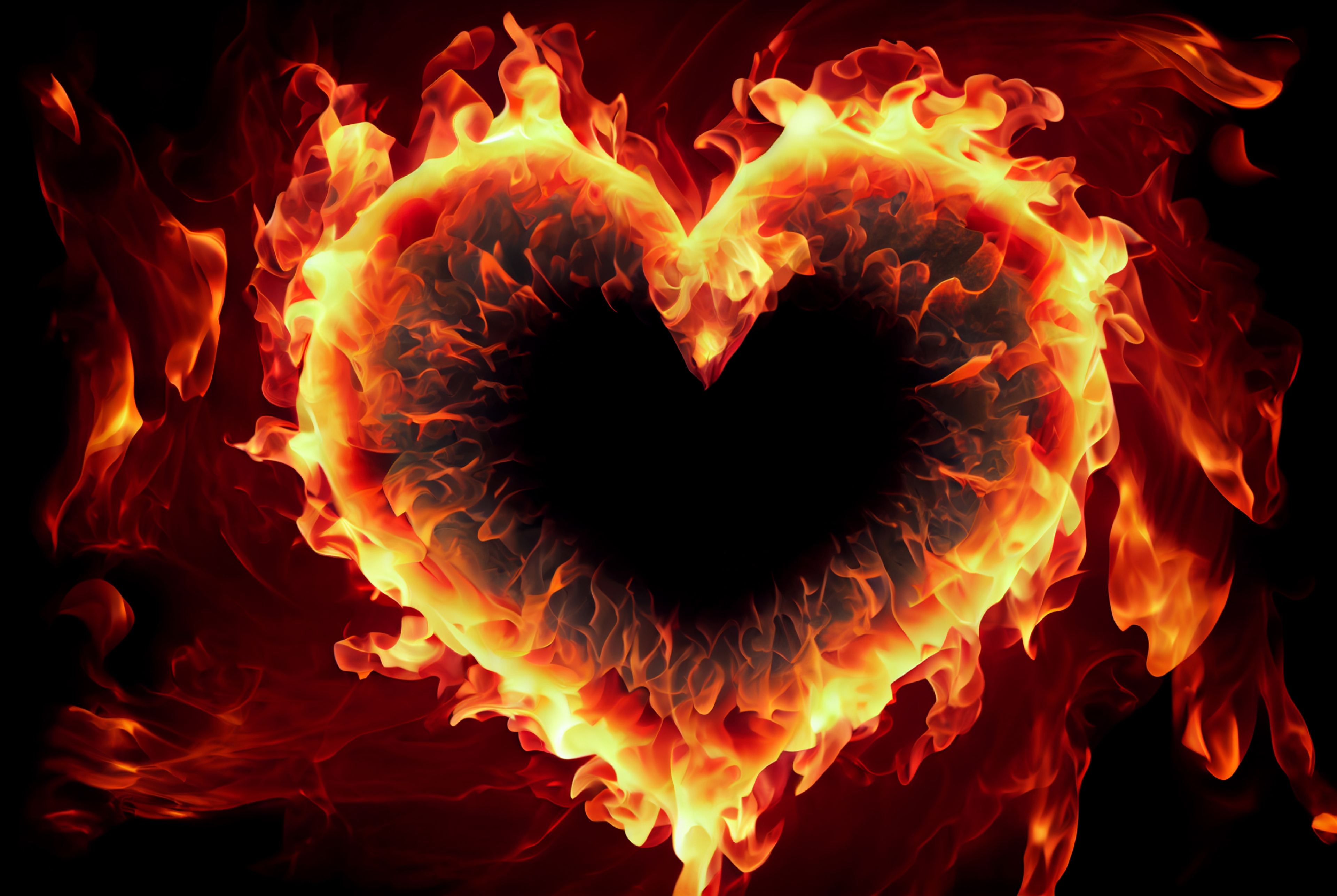 Fire Heart Shape