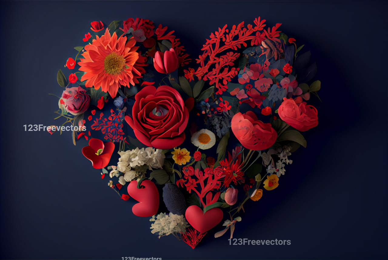 Valentines Day Floral Background