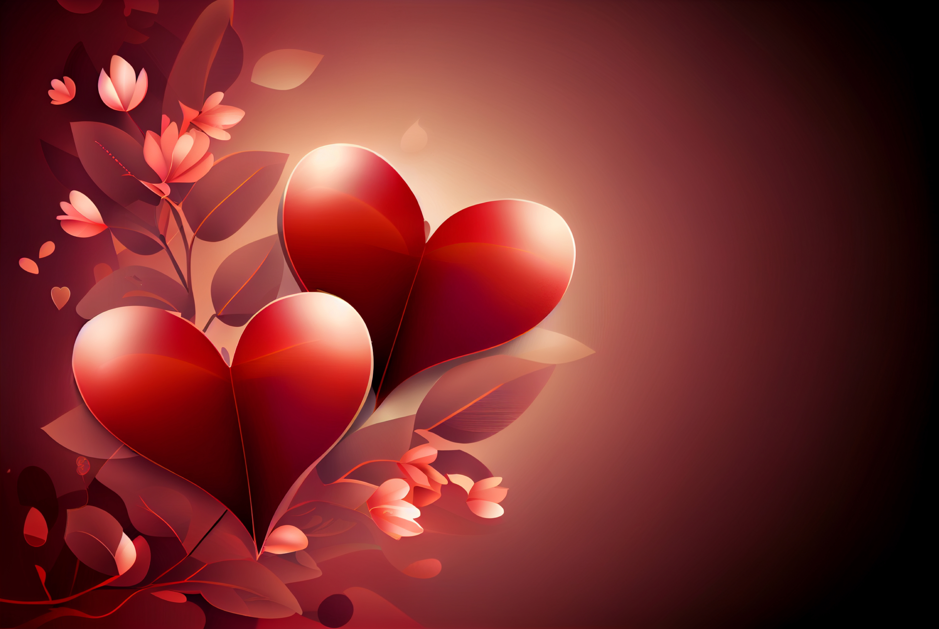 Floral Hearts Valentine Day