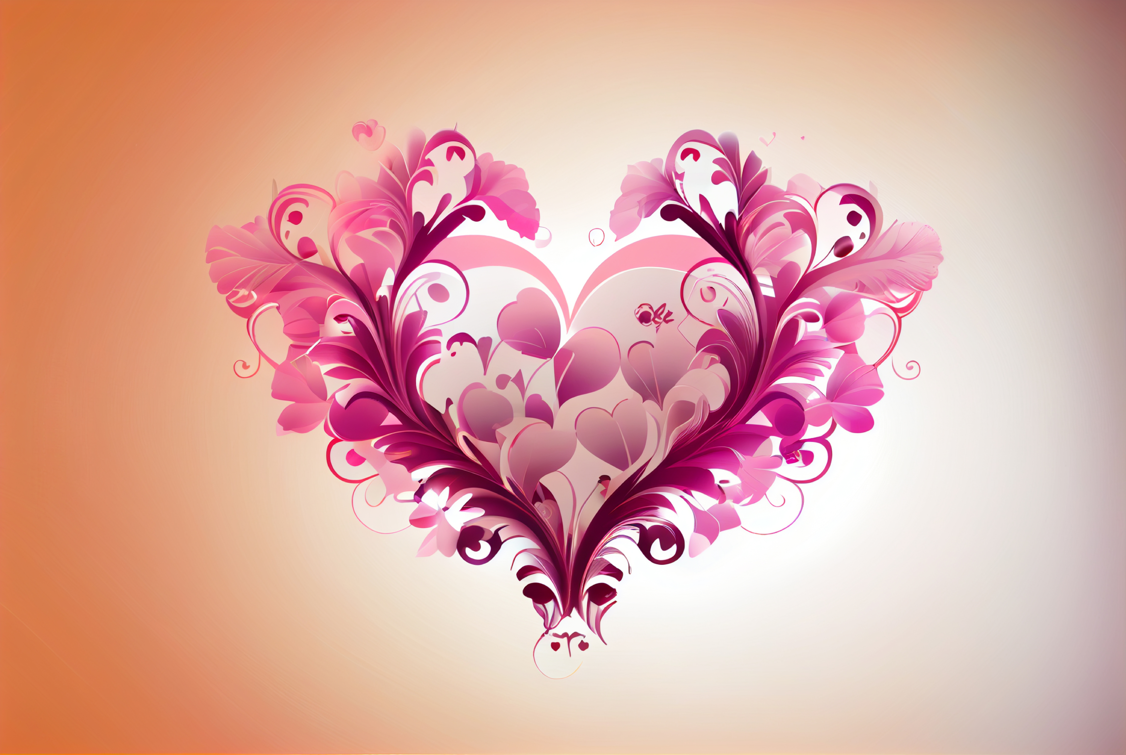 Floral Hearts Valentine Day
