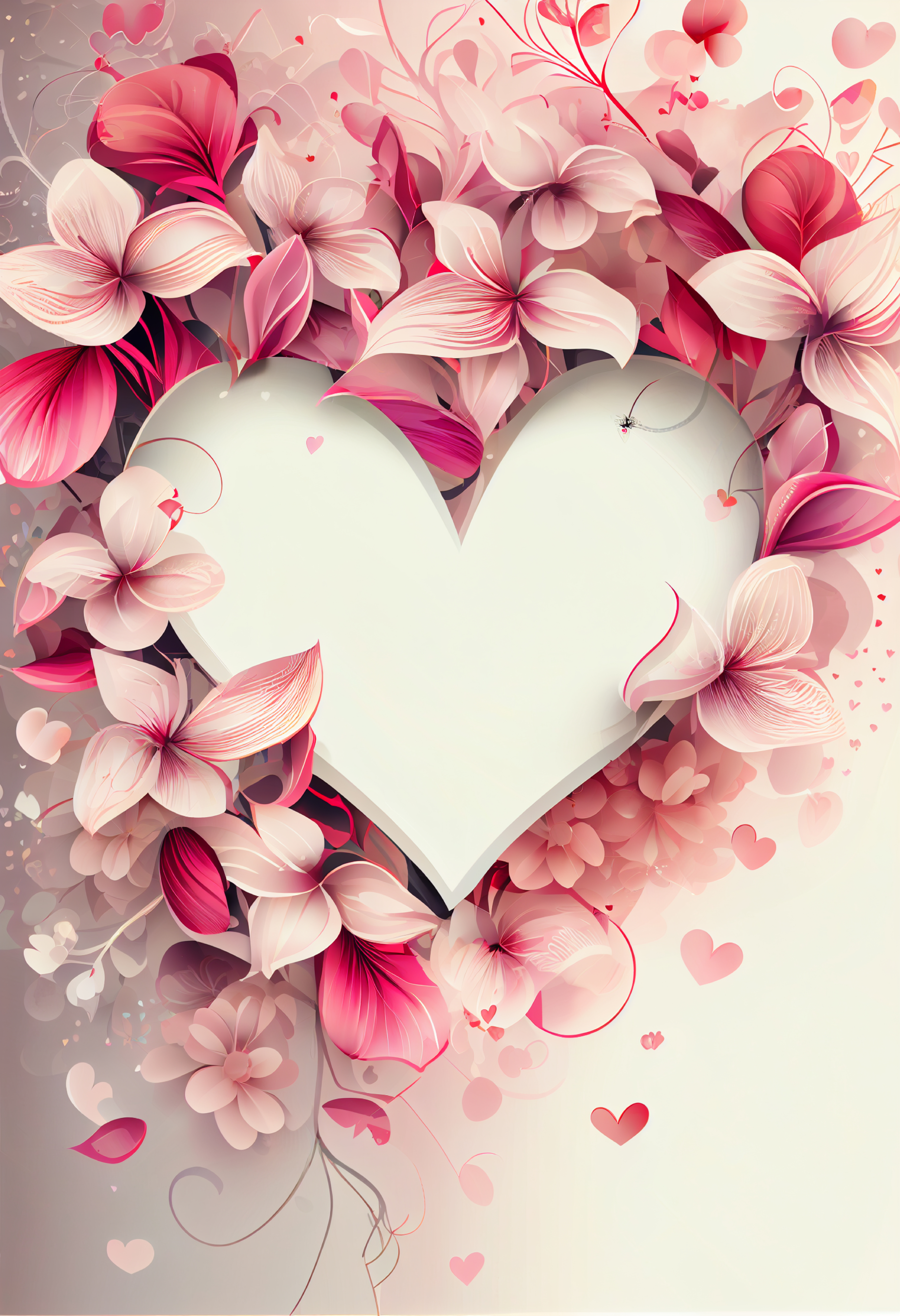 Valentines Day Floral Heart