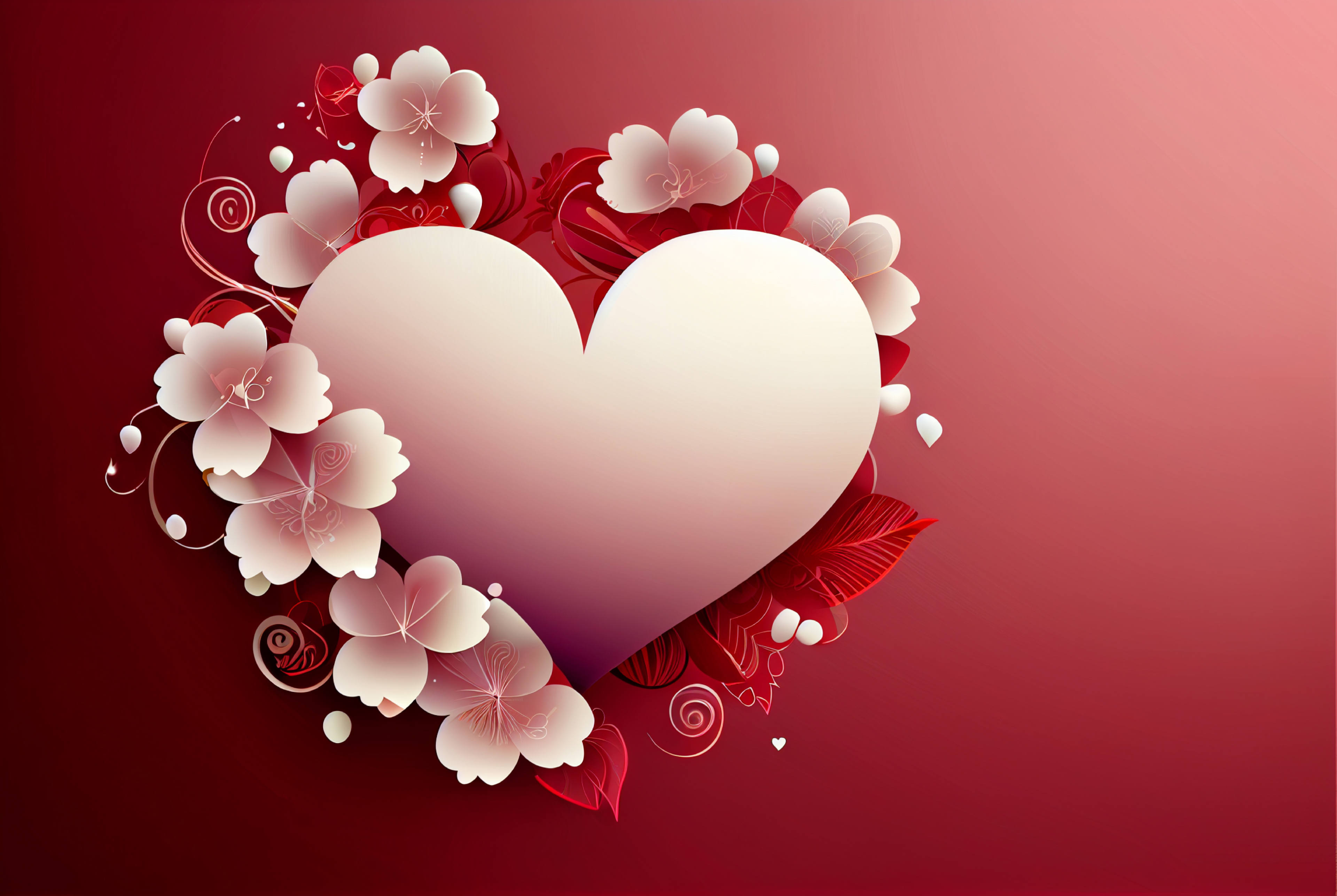 Floral Hearts Valentine Day