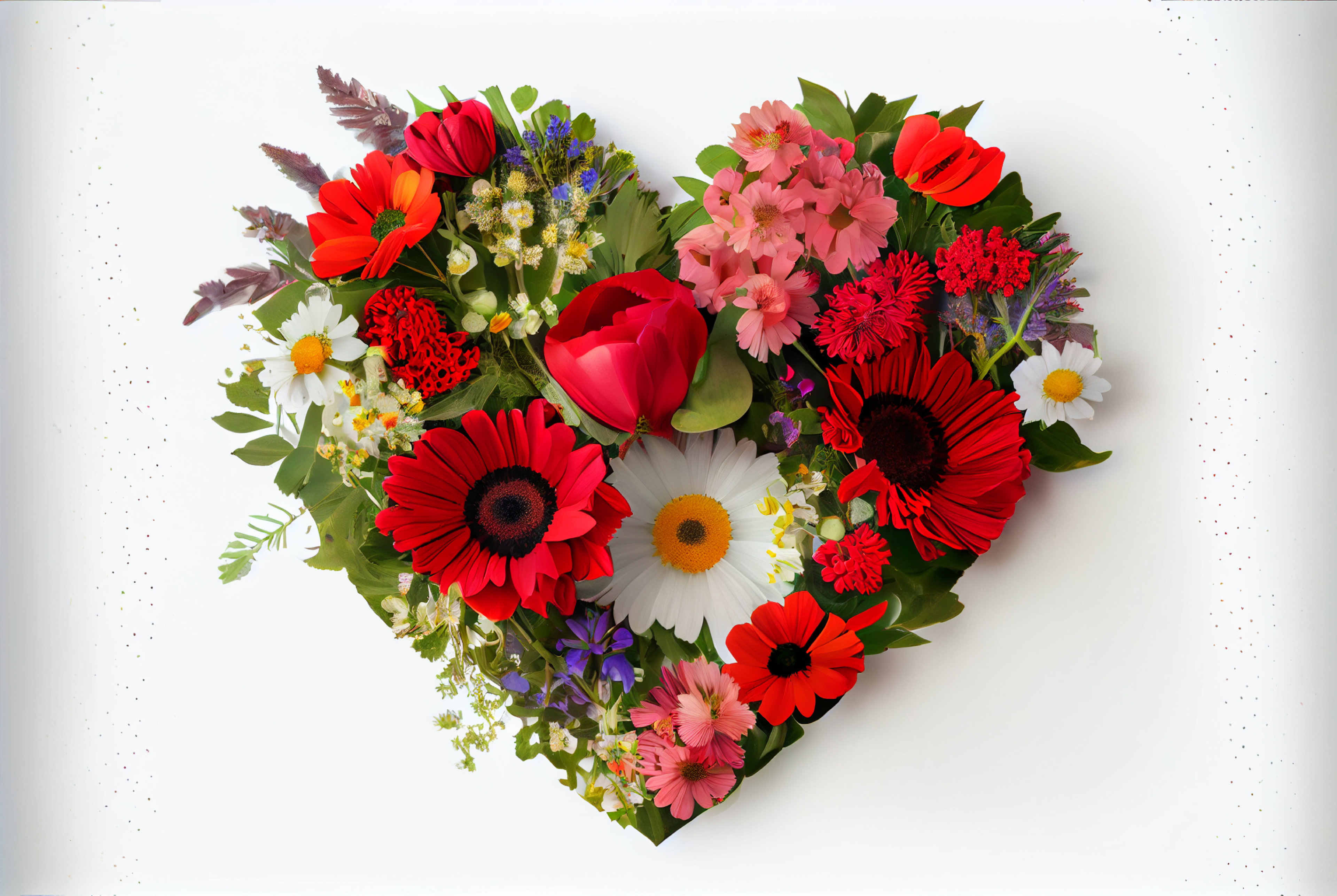 Heart Shaped Red Roses Bouquet
