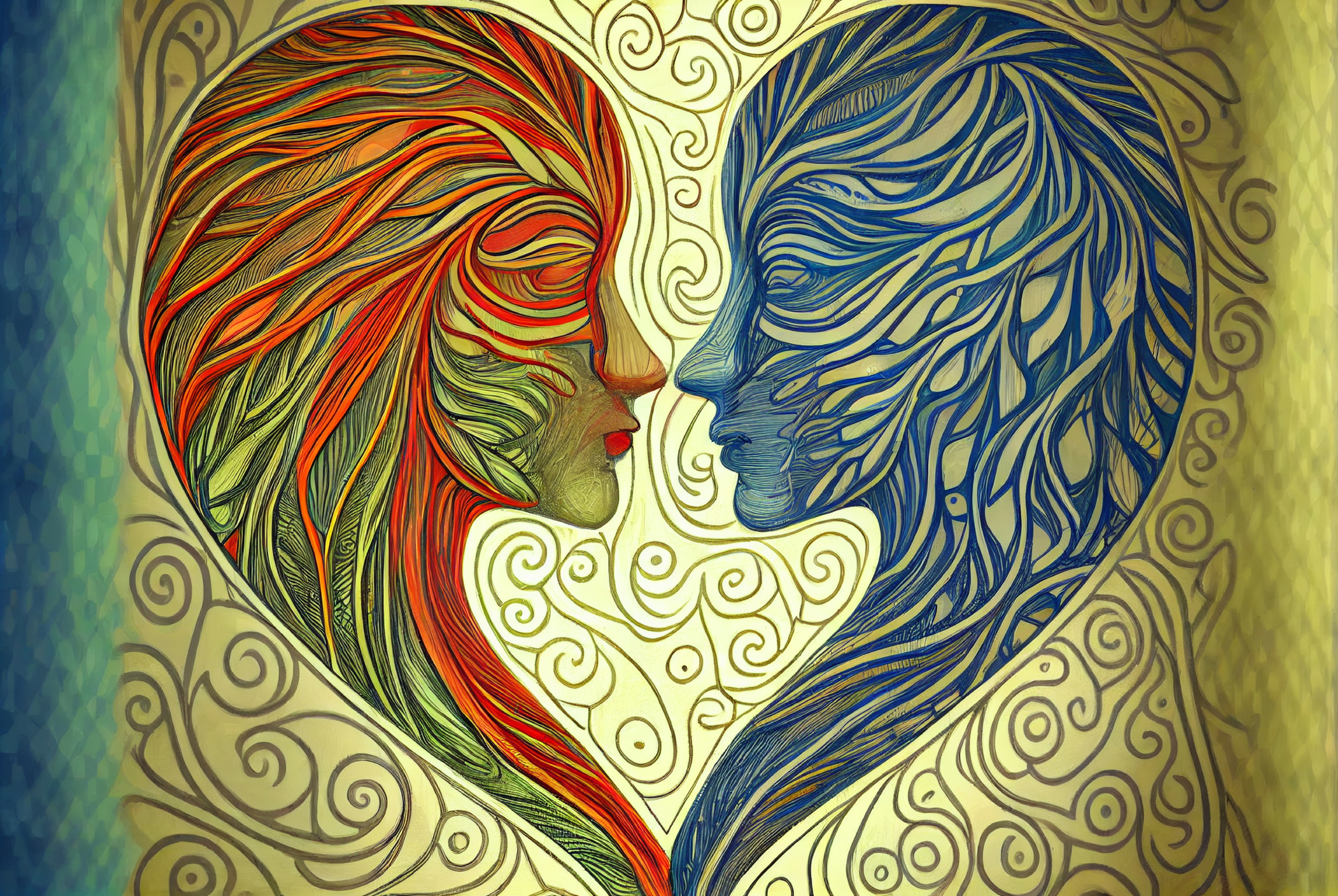 Loving Couple Painting