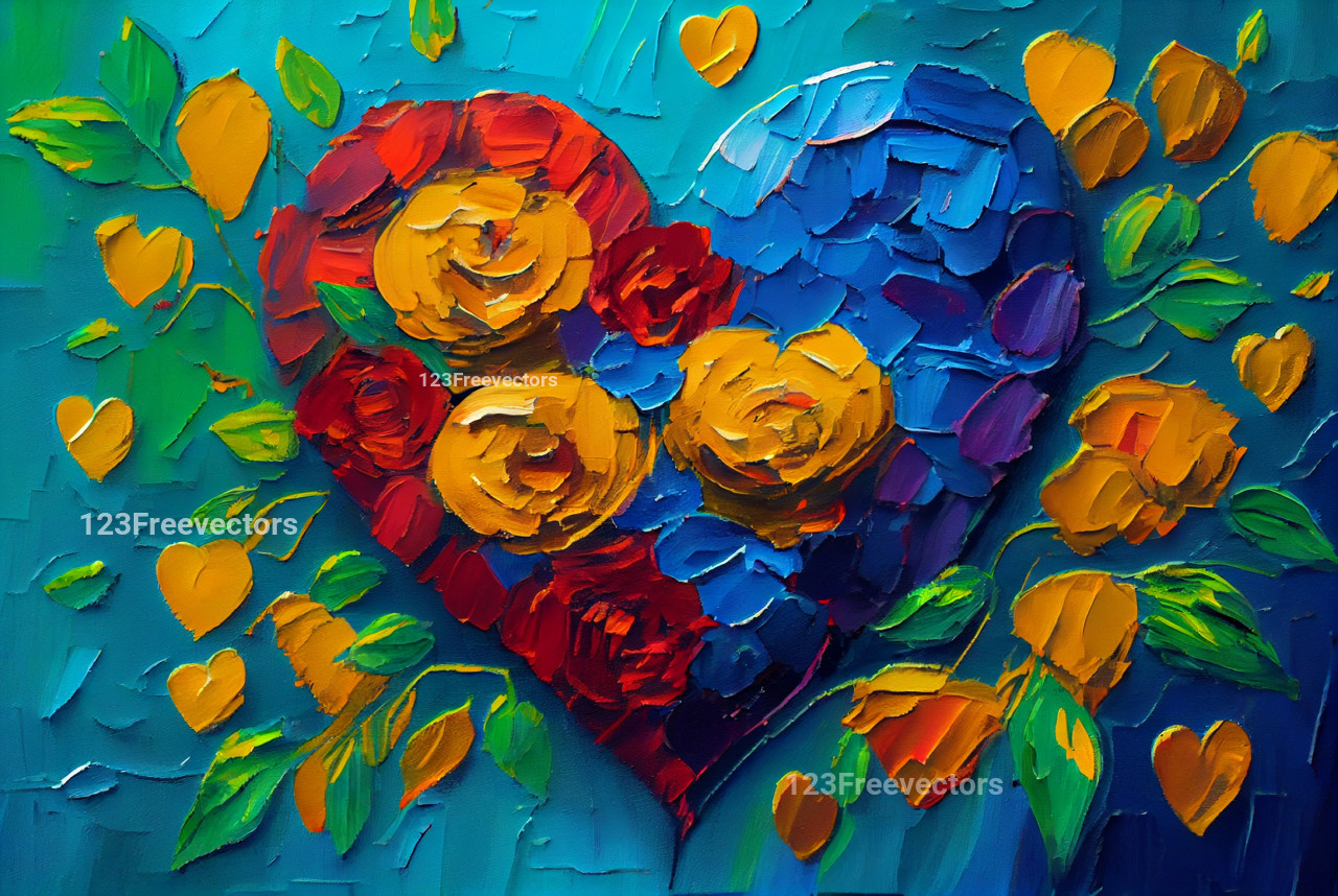 Valentines Day Oil Painting