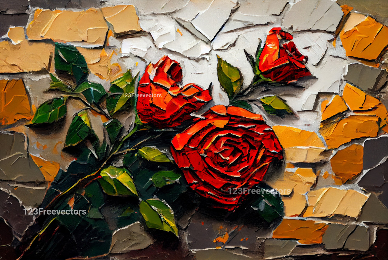 Valentines Day Oil Painting Background