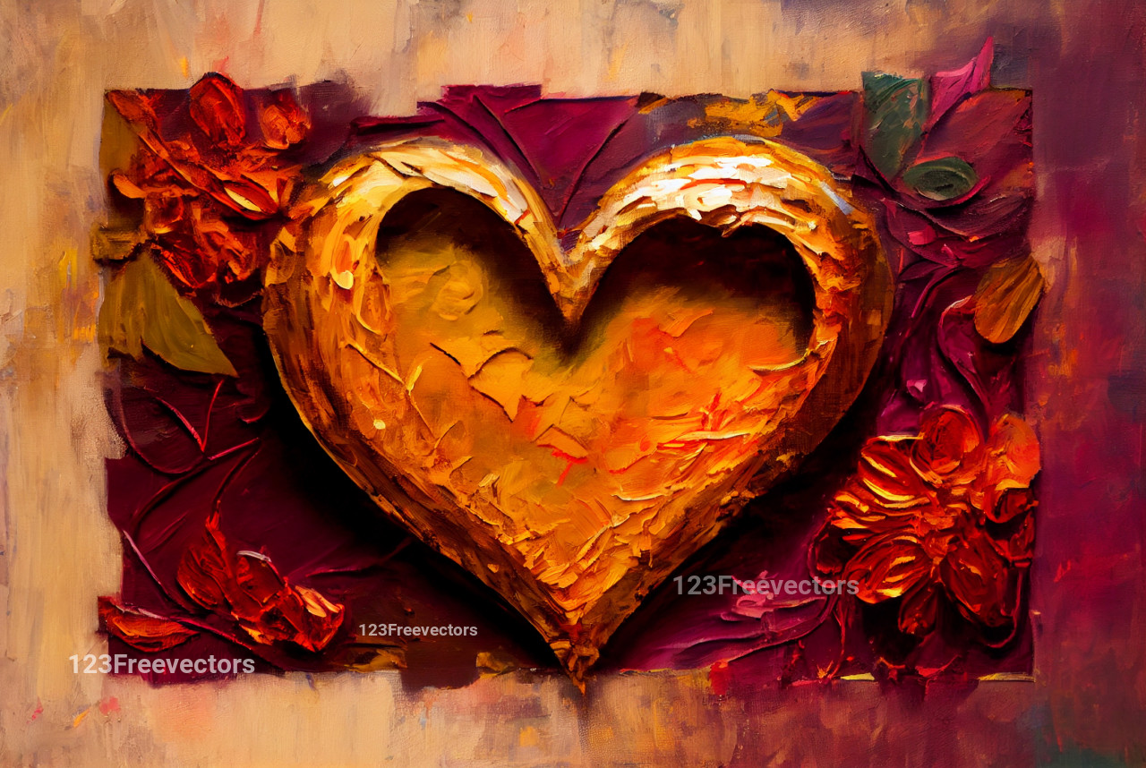 Valentines Day Oil Painting