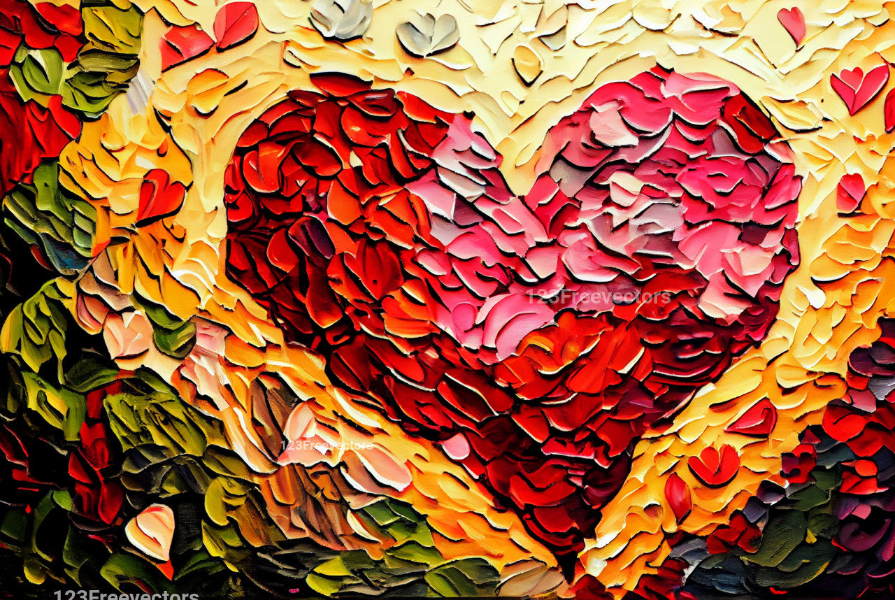 Valentines Day Oil Painting